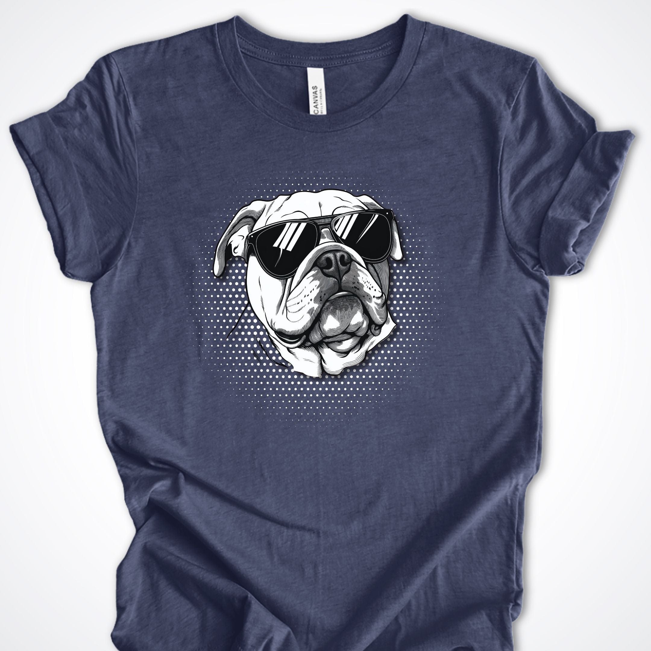 T-Shirt Heather Navy / S Bulldog Top Dog Premium Unisex T-Shirt ReallyintoDogs