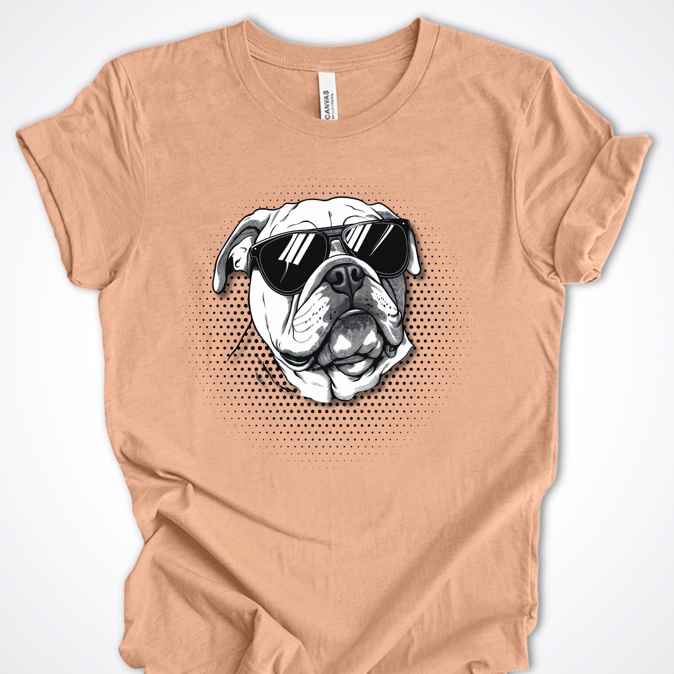 T-Shirt Heather Peach / S Bulldog Top Dog Premium Unisex T-Shirt ReallyintoDogs