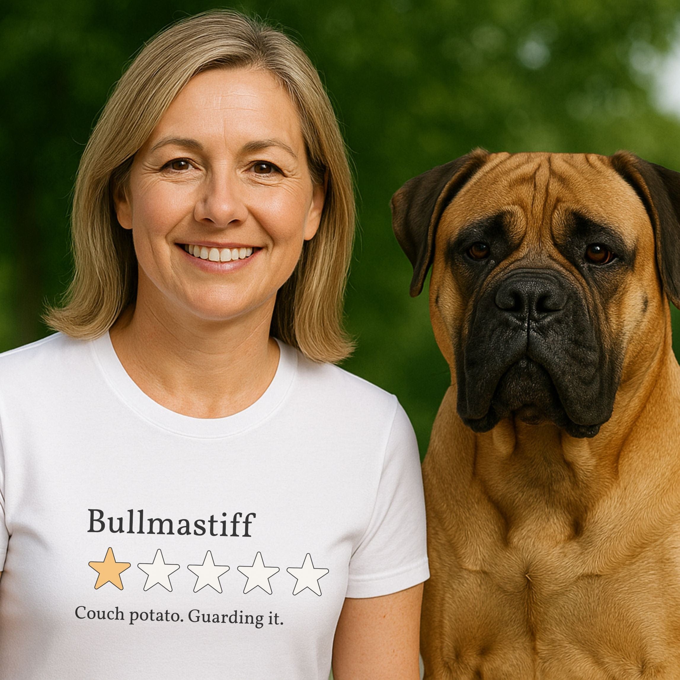 T-Shirt Bullmastiff 2.0 One Star Review T-Shirt ReallyintoDogs