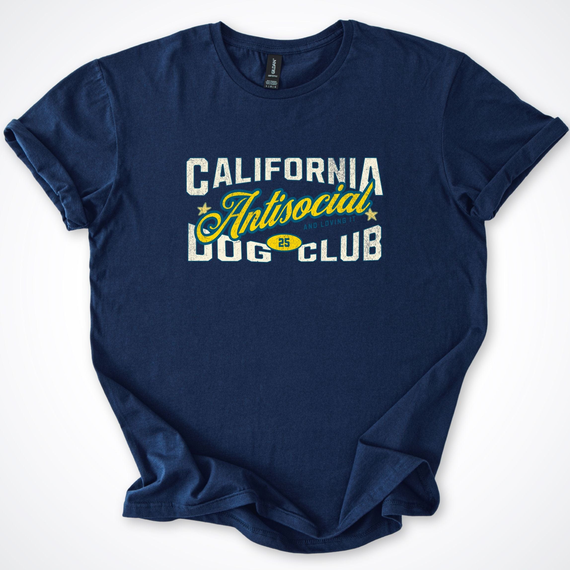 T-Shirt Navy / S California Antisocial Dog Club T-Shirt ReallyintoDogs