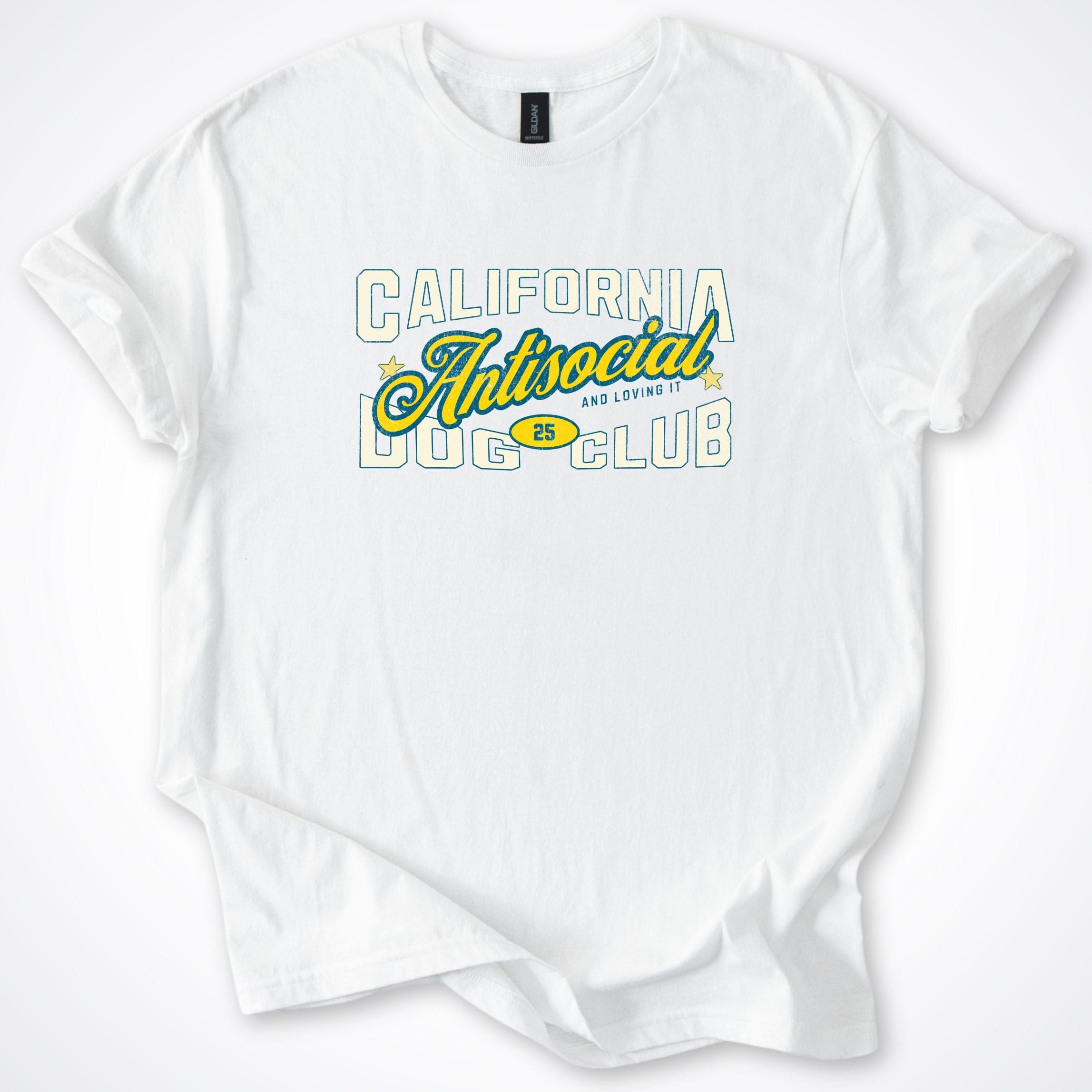 T-Shirt White / S California Antisocial Dog Club T-Shirt ReallyintoDogs