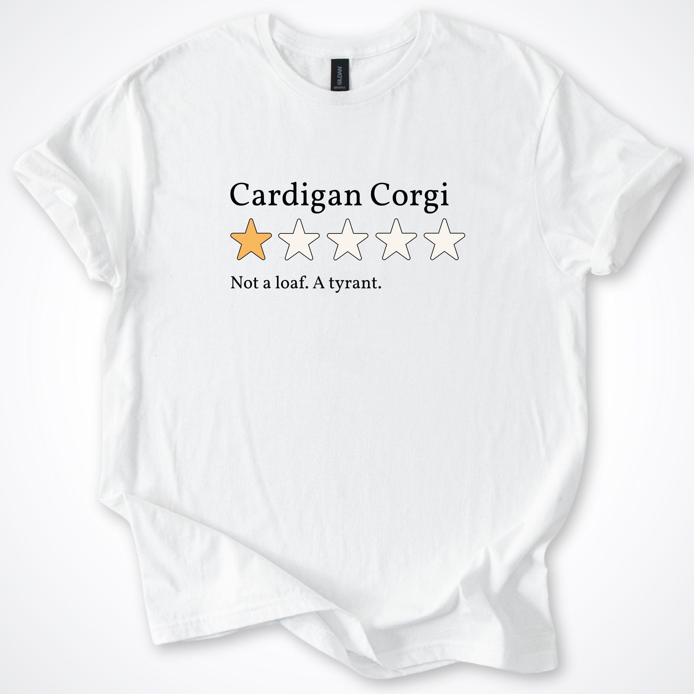 T-Shirt White / S Cardigan Corgi 6.0 One Star Review T-Shirt ReallyintoDogs