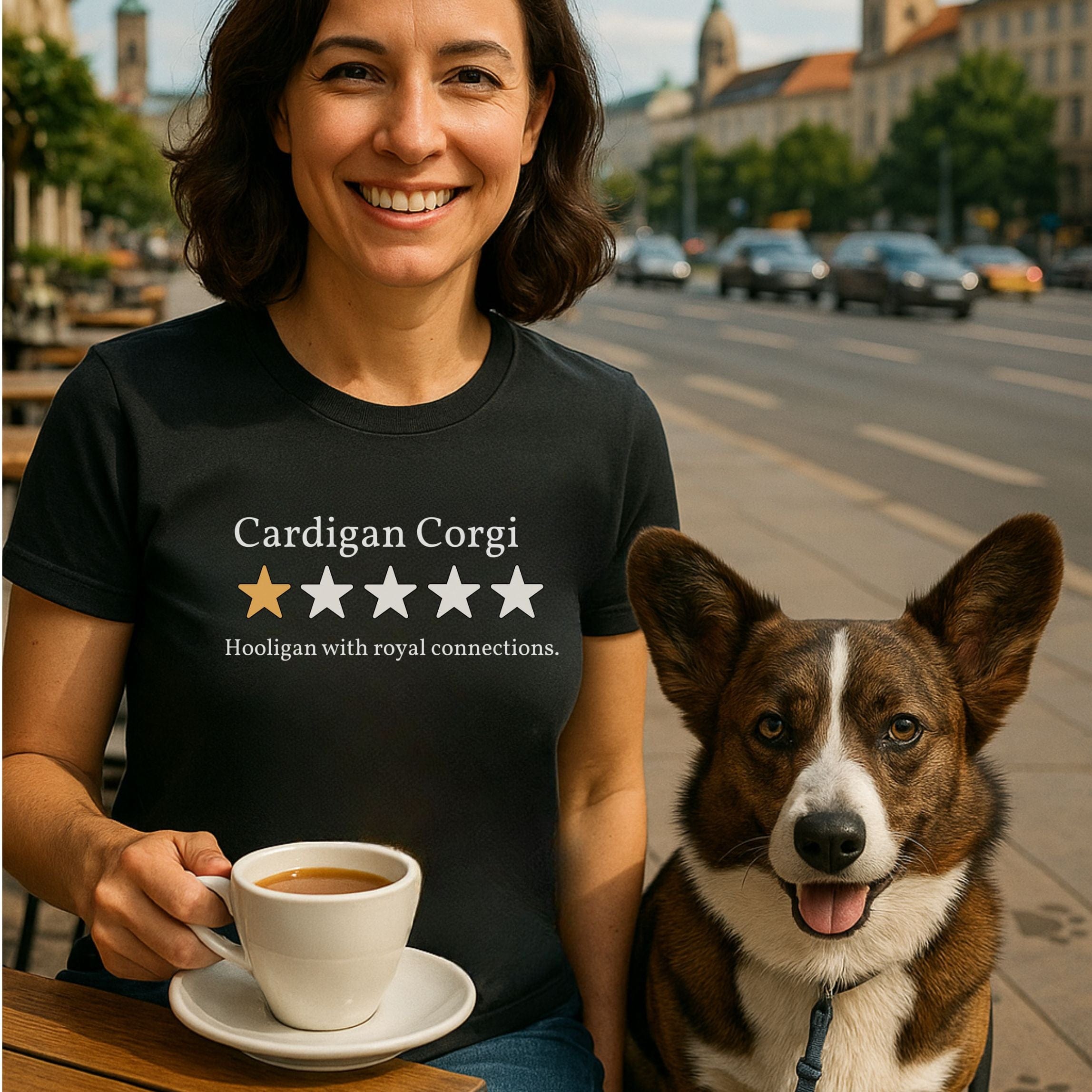 T-Shirt Cardigan Corgi Hooligan One Star Review T-Shirt ReallyintoDogs