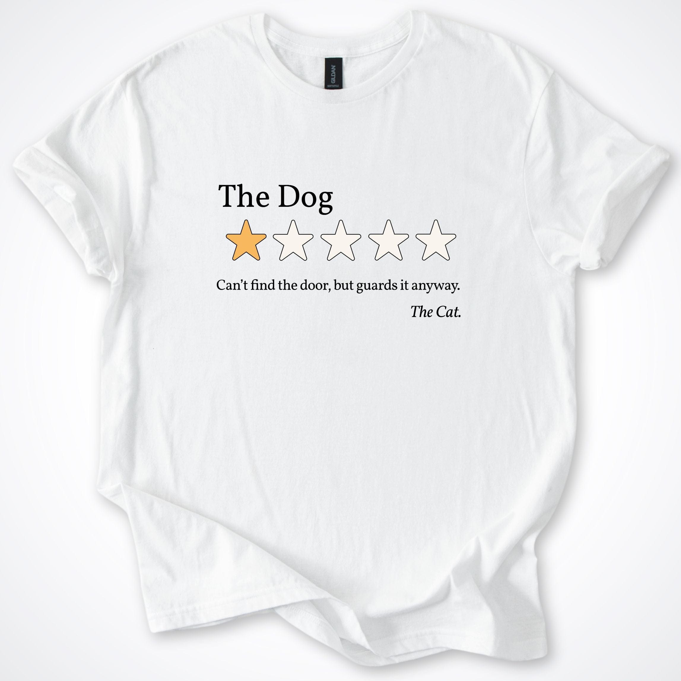 T-Shirt White / S Cat One Star Review of Dog 3.0 T-Shirt ReallyintoDogs