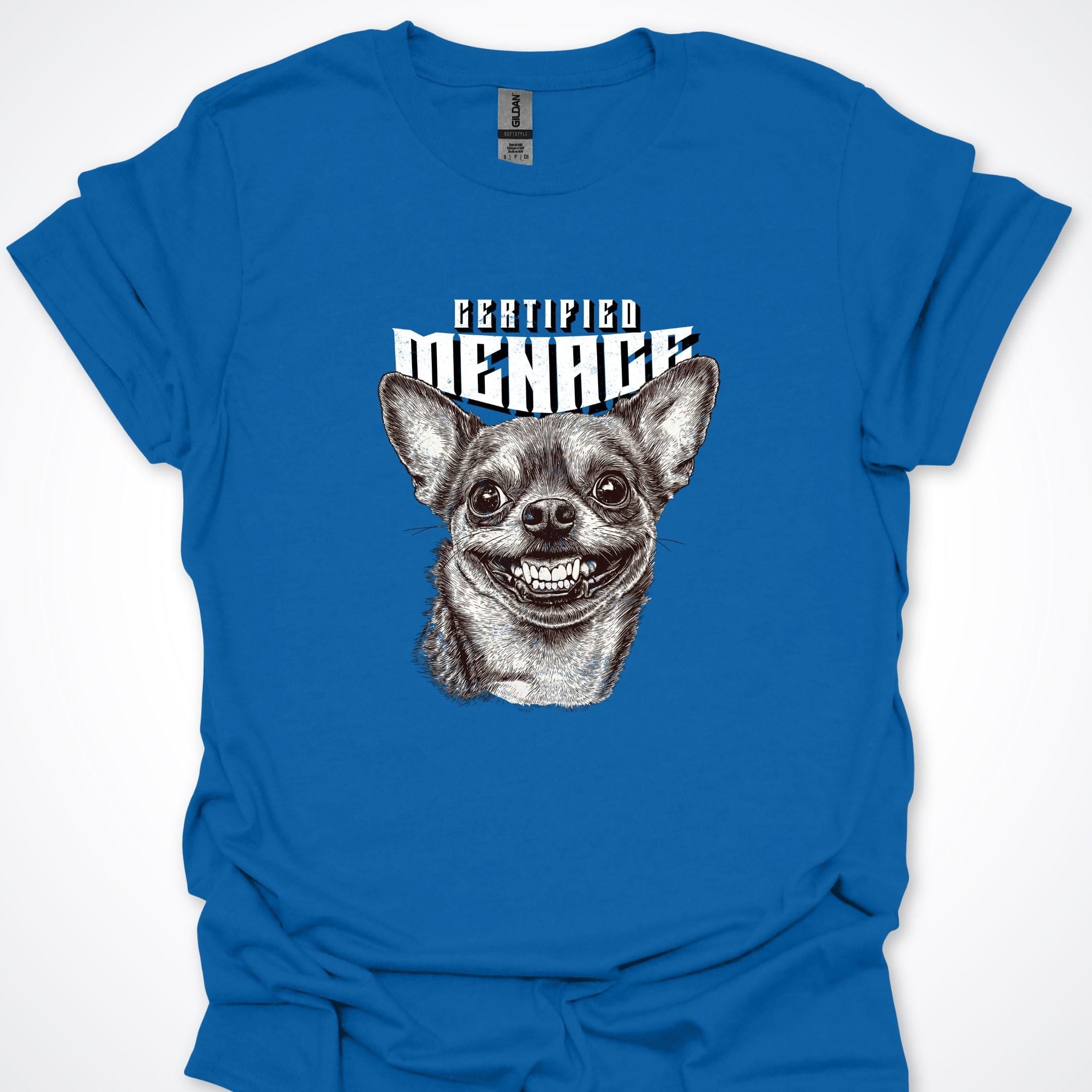 T-Shirt Royal / S Certified Menace Chihuahua Premium Unisex T-Shirt ReallyintoDogs