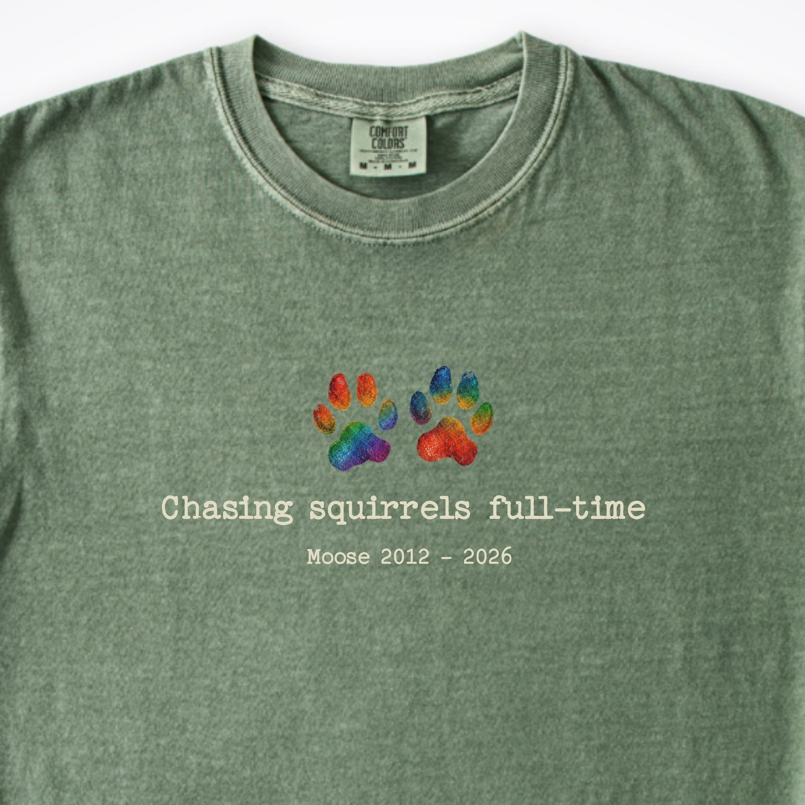 T-Shirt Chasing Squirrels Full-time - Personalized Memorial Premium T-Shirt ReallyintoDogs