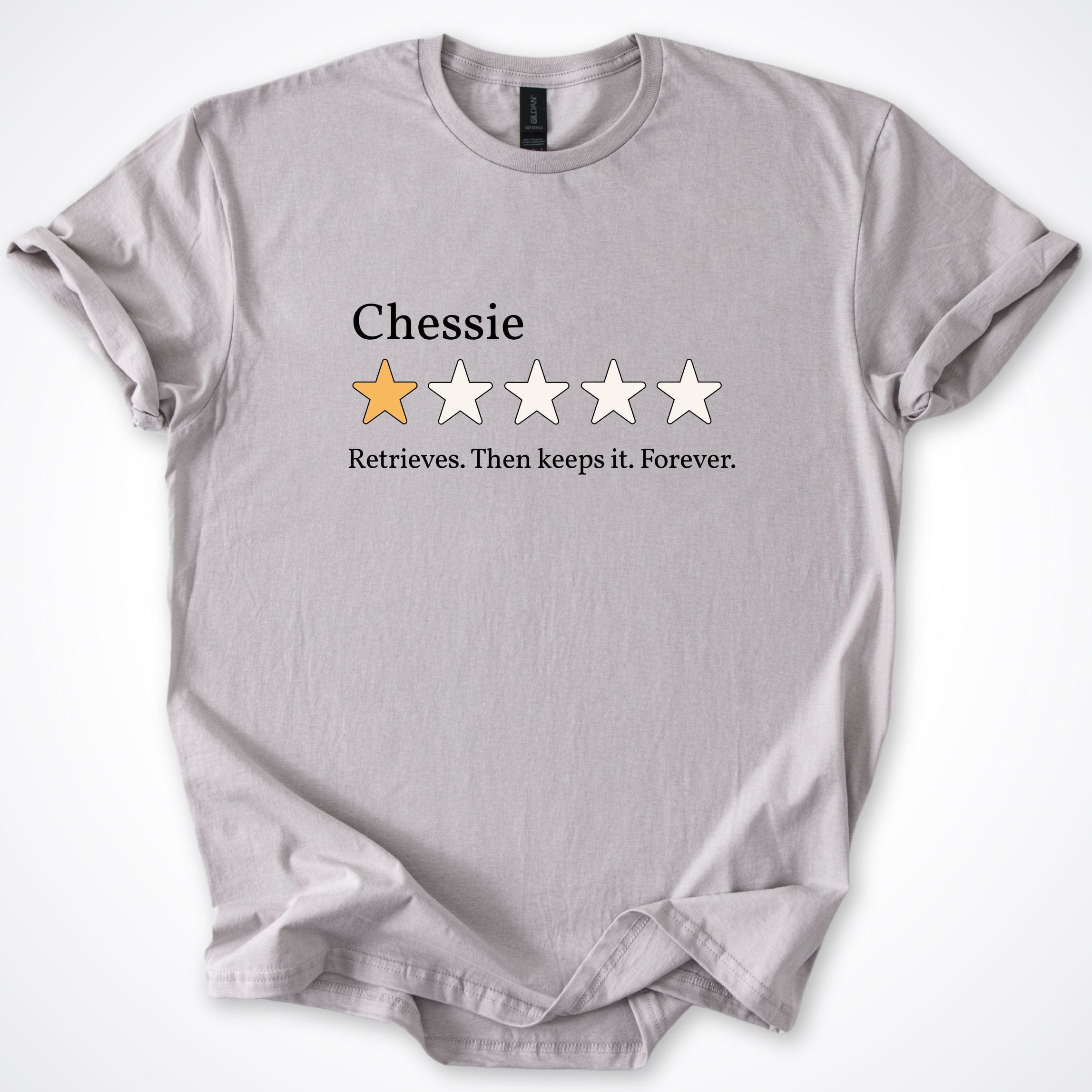 T-Shirt Ice Grey / S Chessie One Star Review T-Shirt ReallyintoDogs
