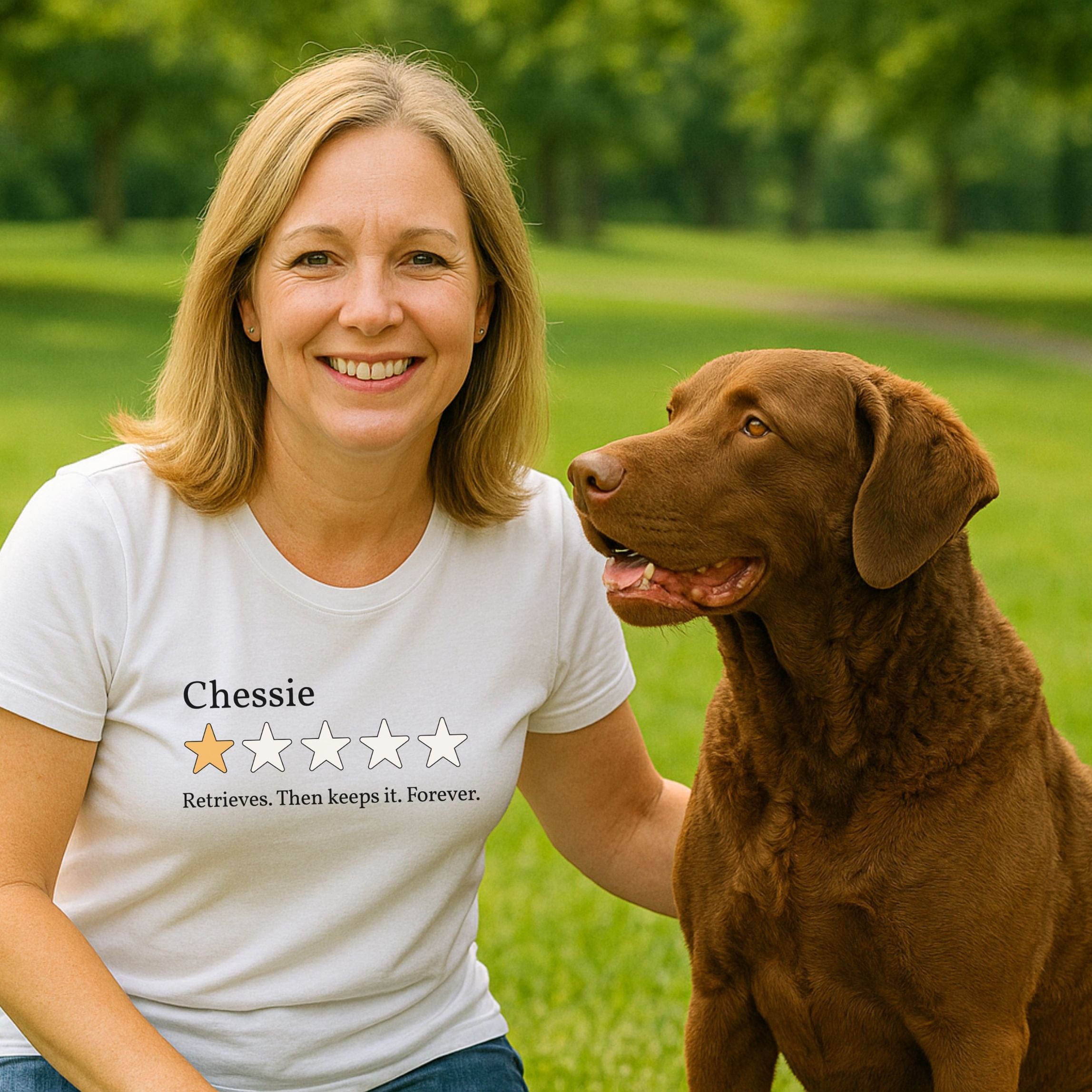 T-Shirt Chessie One Star Review T-Shirt ReallyintoDogs