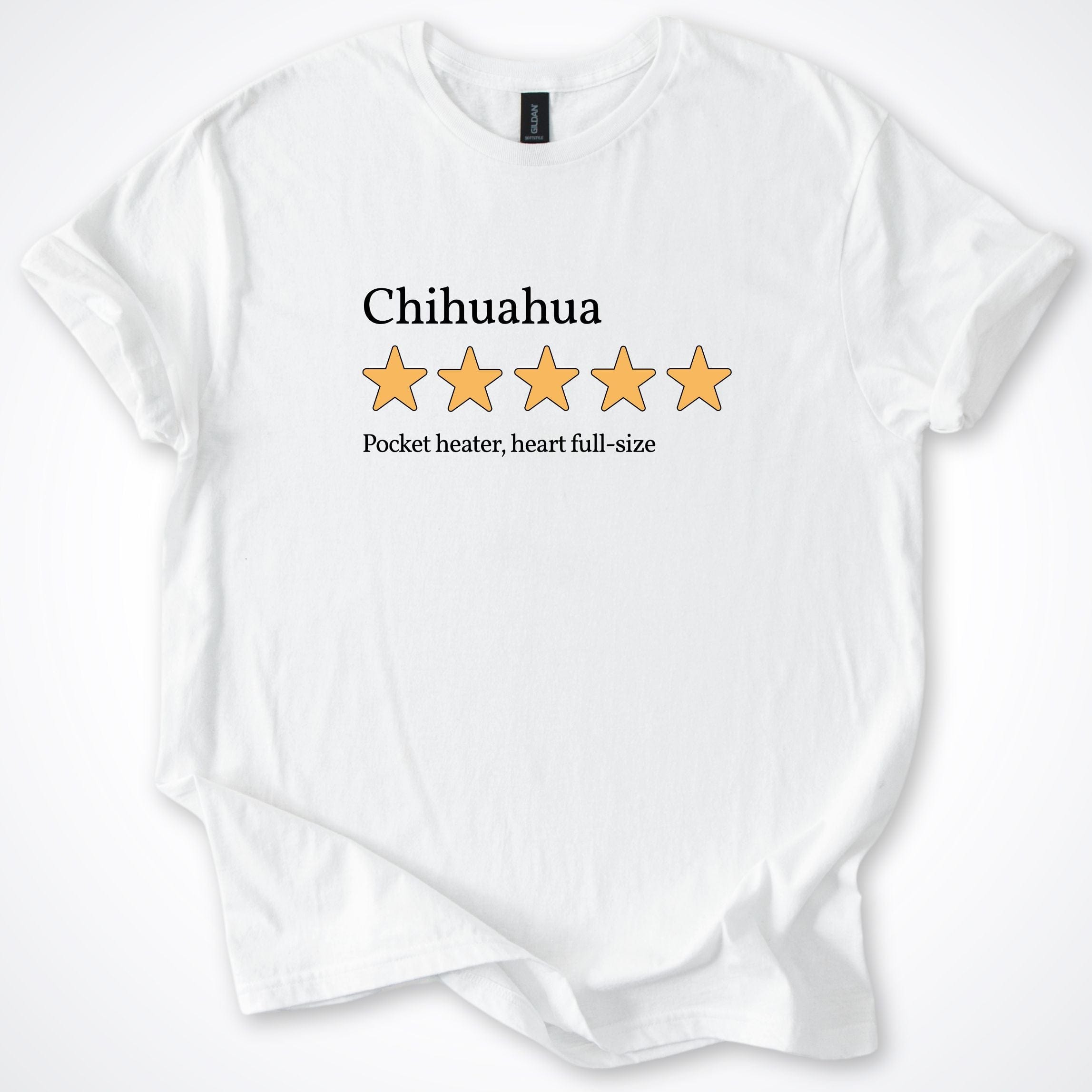 T-Shirt White / S Chihuahua Five Star Review 1.0 T-Shirt ReallyintoDogs