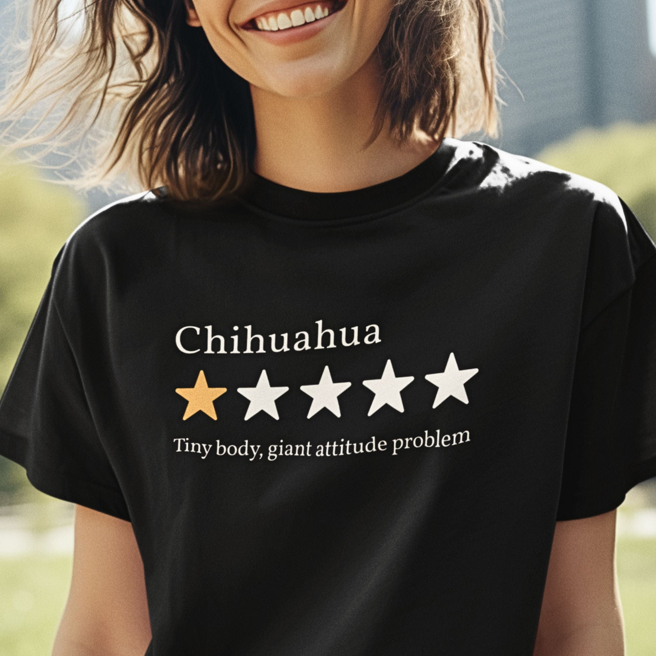 T-Shirt Chihuahua One Star Review Premium Unisex T-Shirt ReallyintoDogs