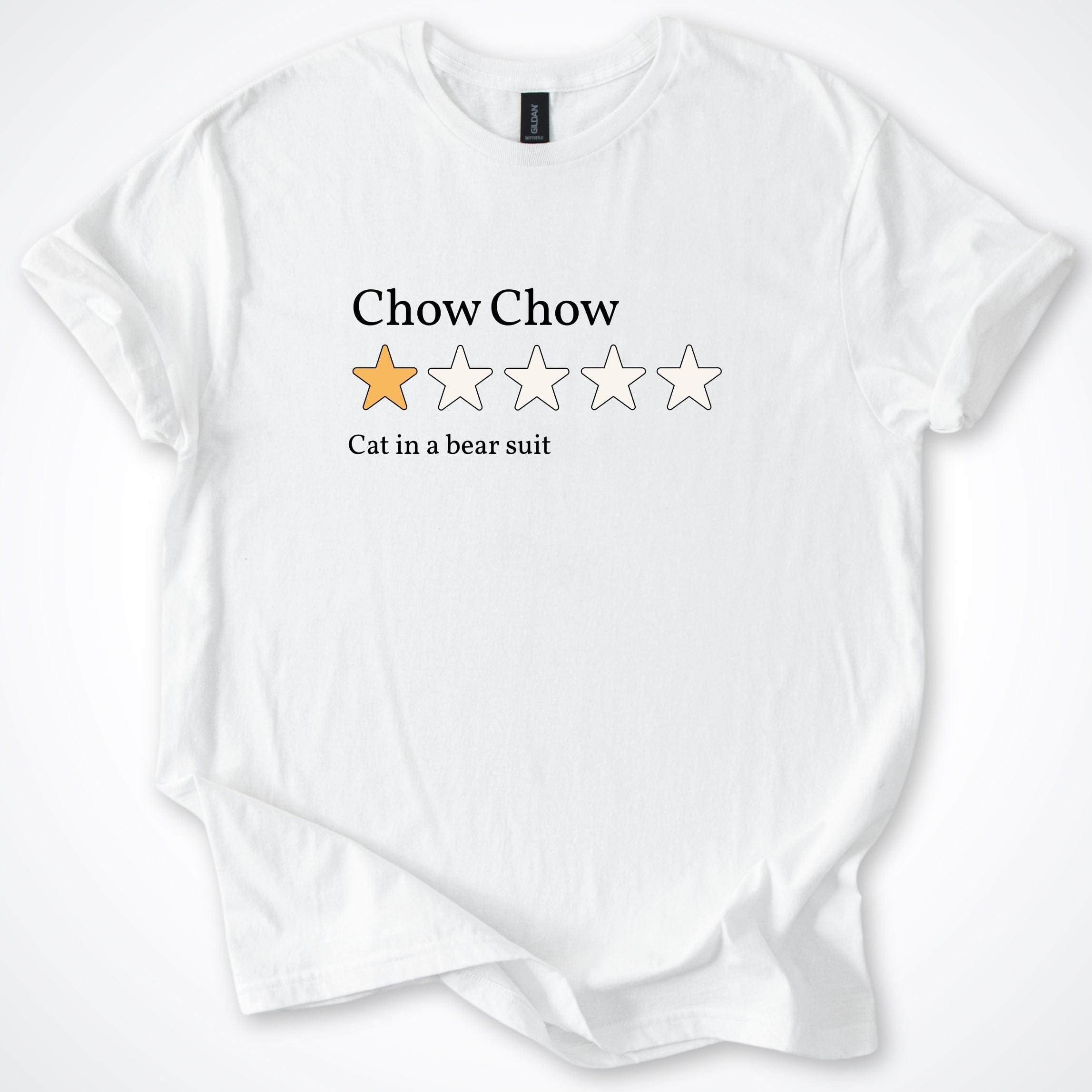 T-Shirt White / S Chow Chow One Star Review T-Shirt ReallyintoDogs