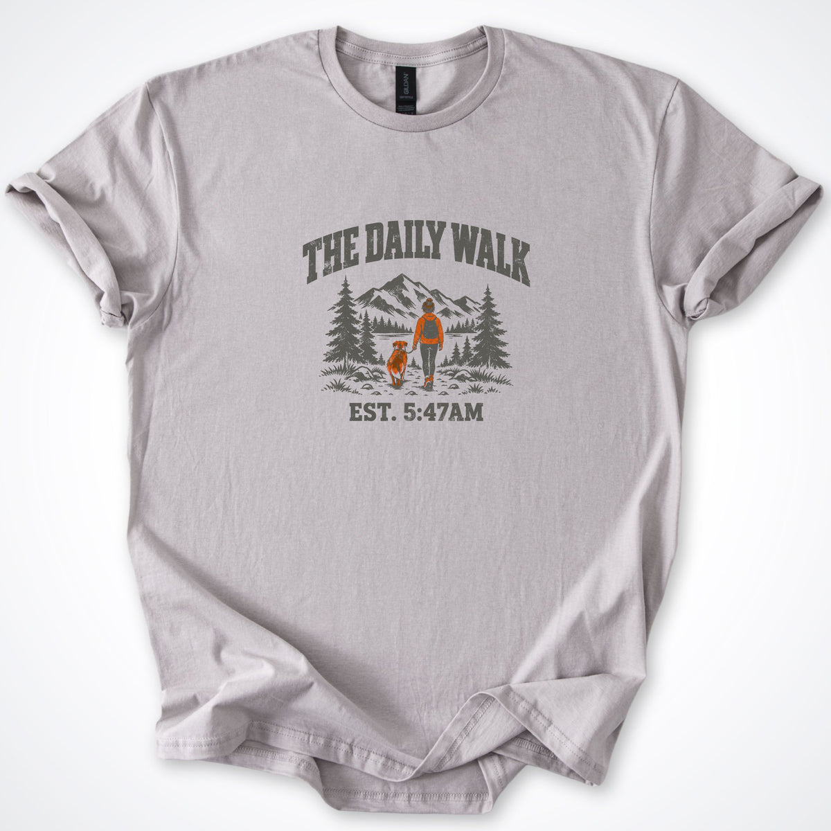 The Daily Walk. Woman & Dog Classic T-Shirt