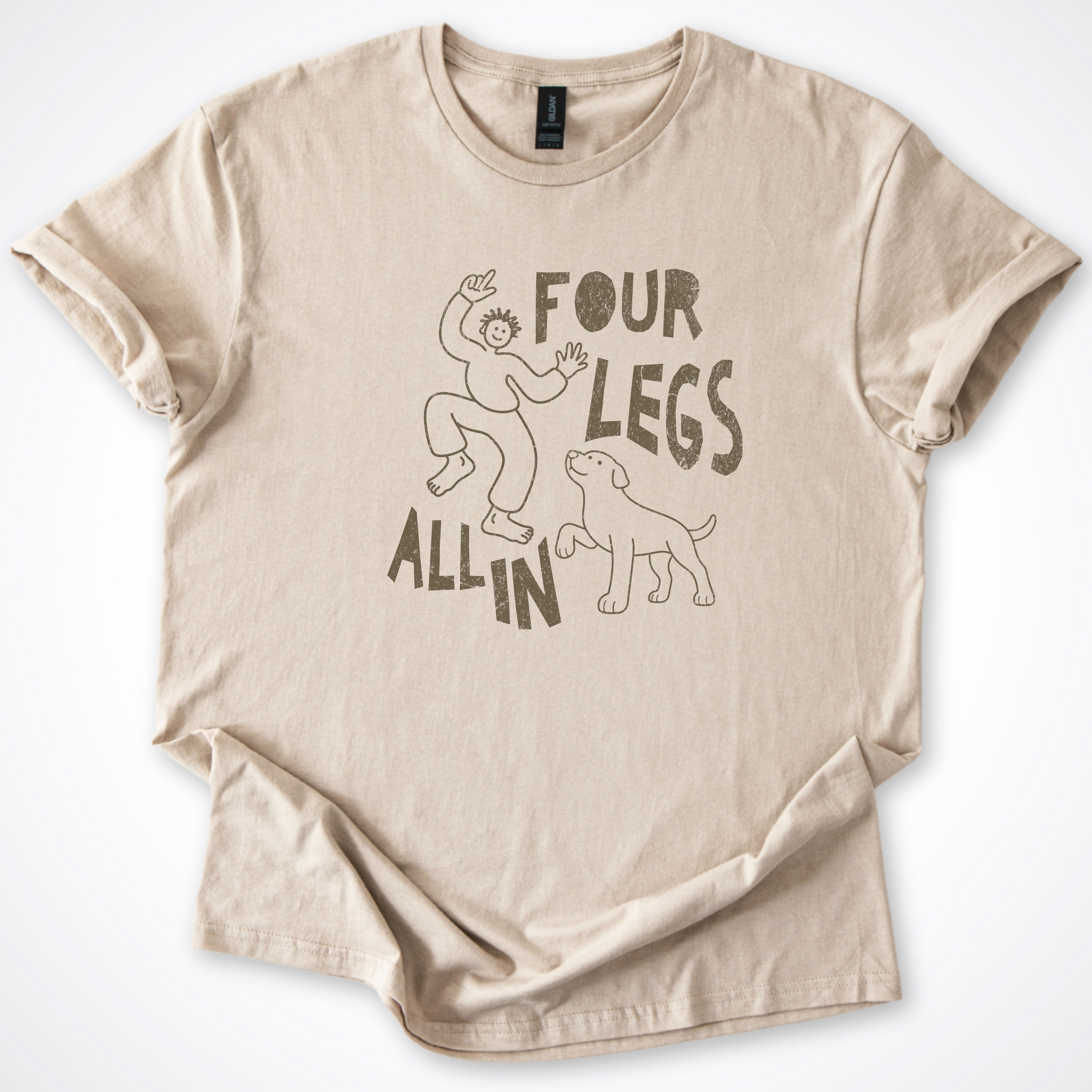 Four Legs All In Man and Dog Classic T-Shirt