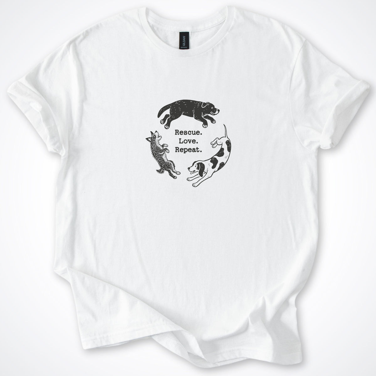 Rescue. Love. Repeat. Round and Round Classic T-Shirt