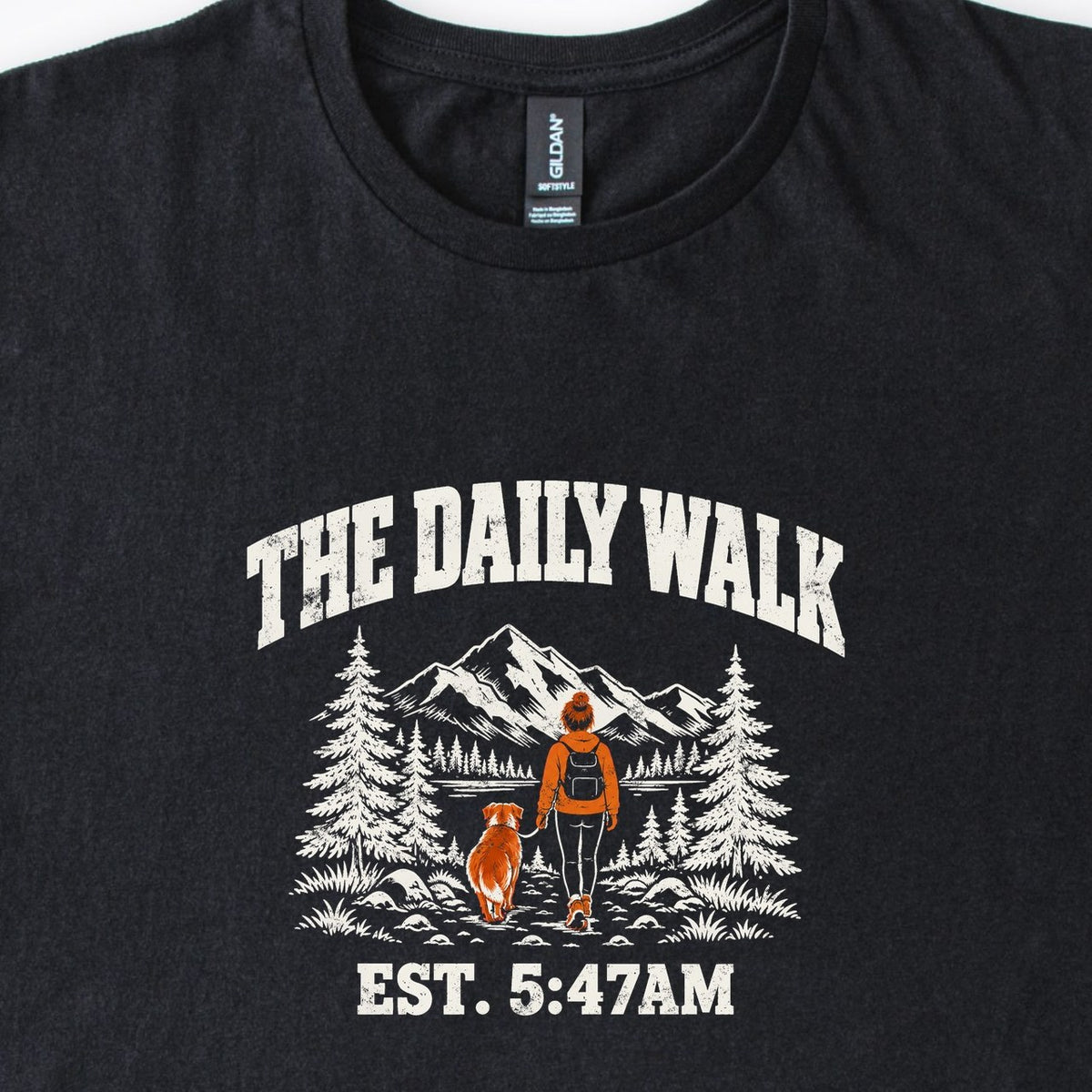 The Daily Walk. Woman & Dog Classic T-Shirt