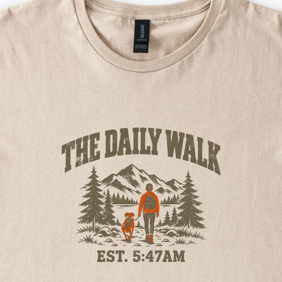 The Daily Walk. Man & Dog Classic T-Shirt