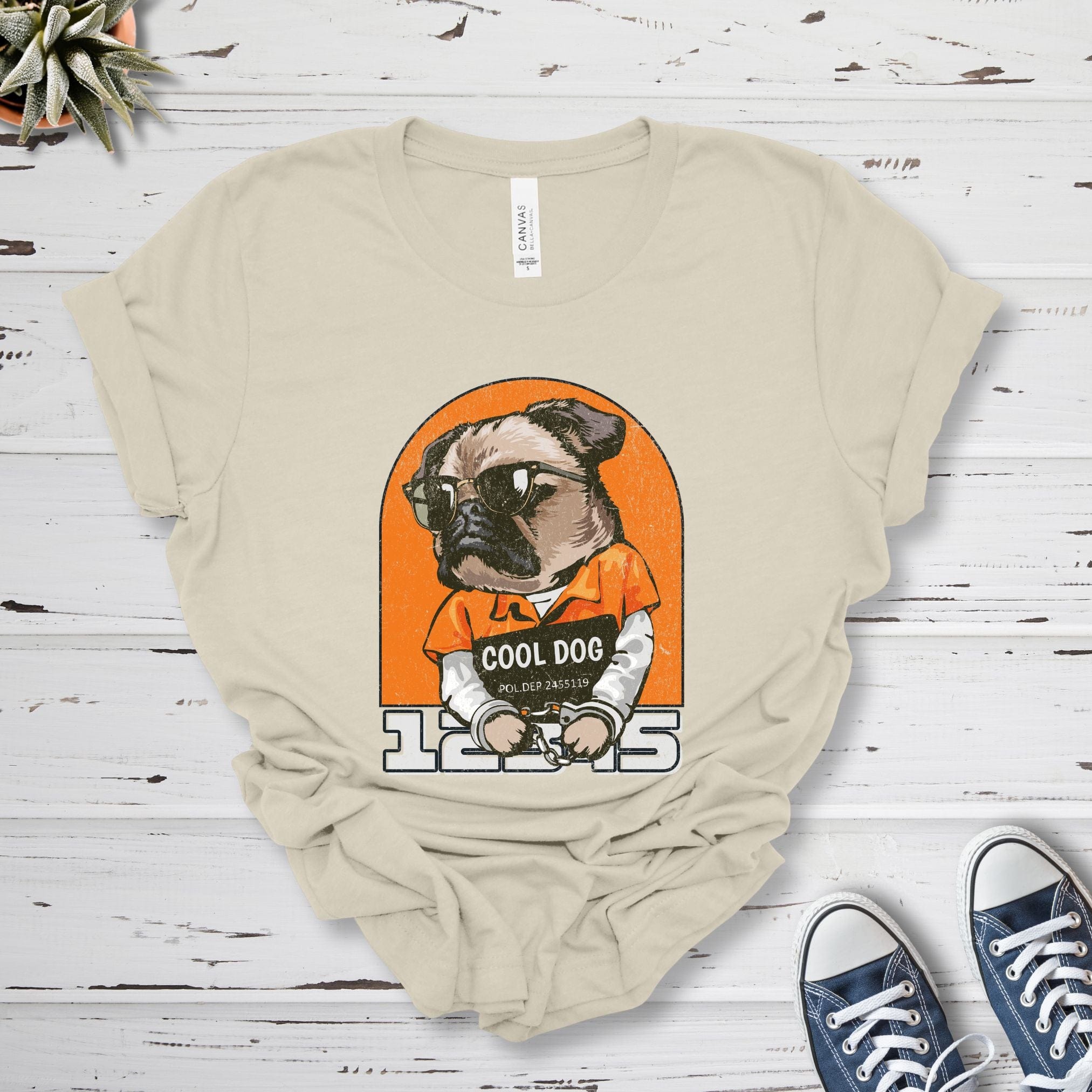 T-Shirt Natural / S Cool Dog Premium Unisex T-Shirt --reallyintothat