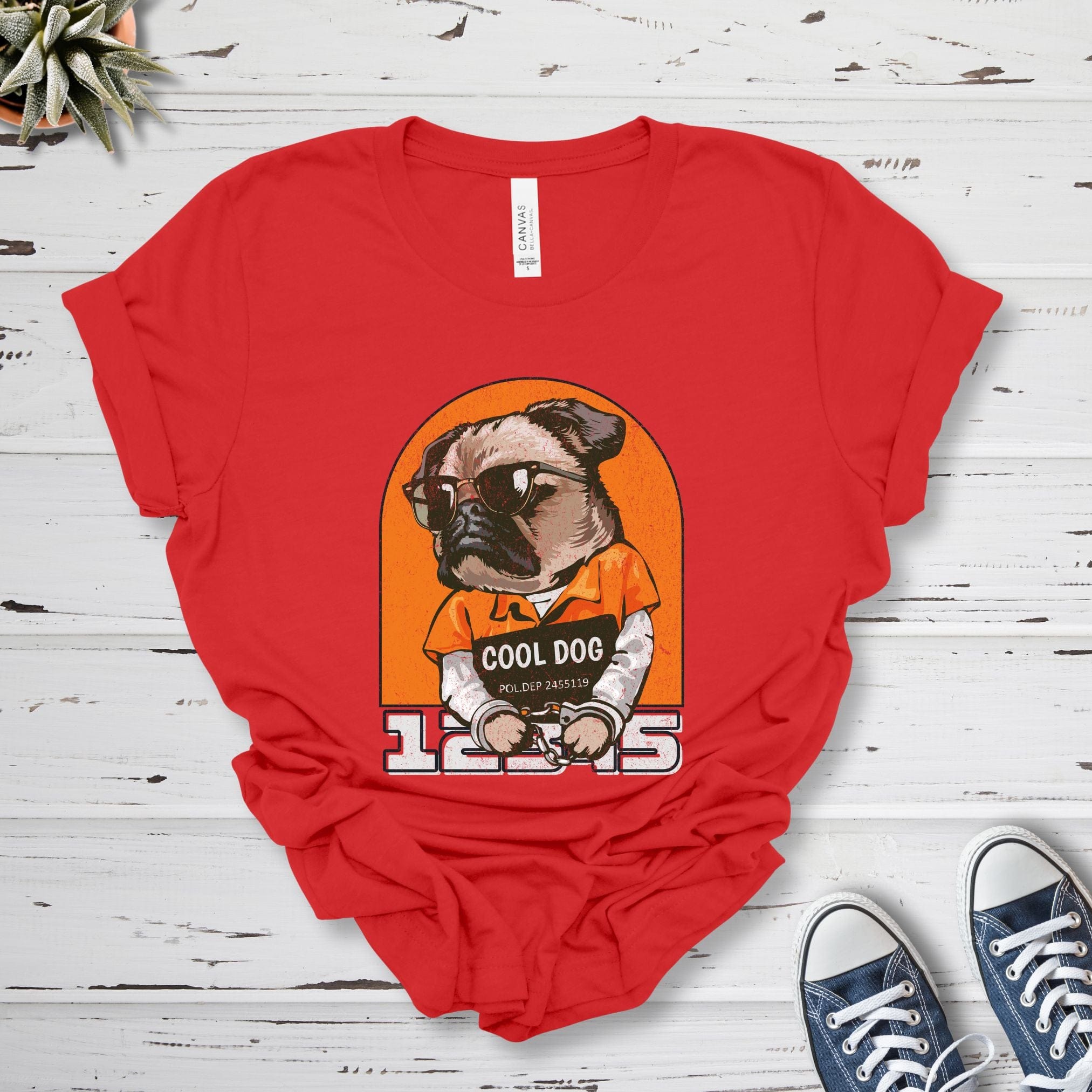 T-Shirt Red / S Cool Dog Premium Unisex T-Shirt --reallyintothat