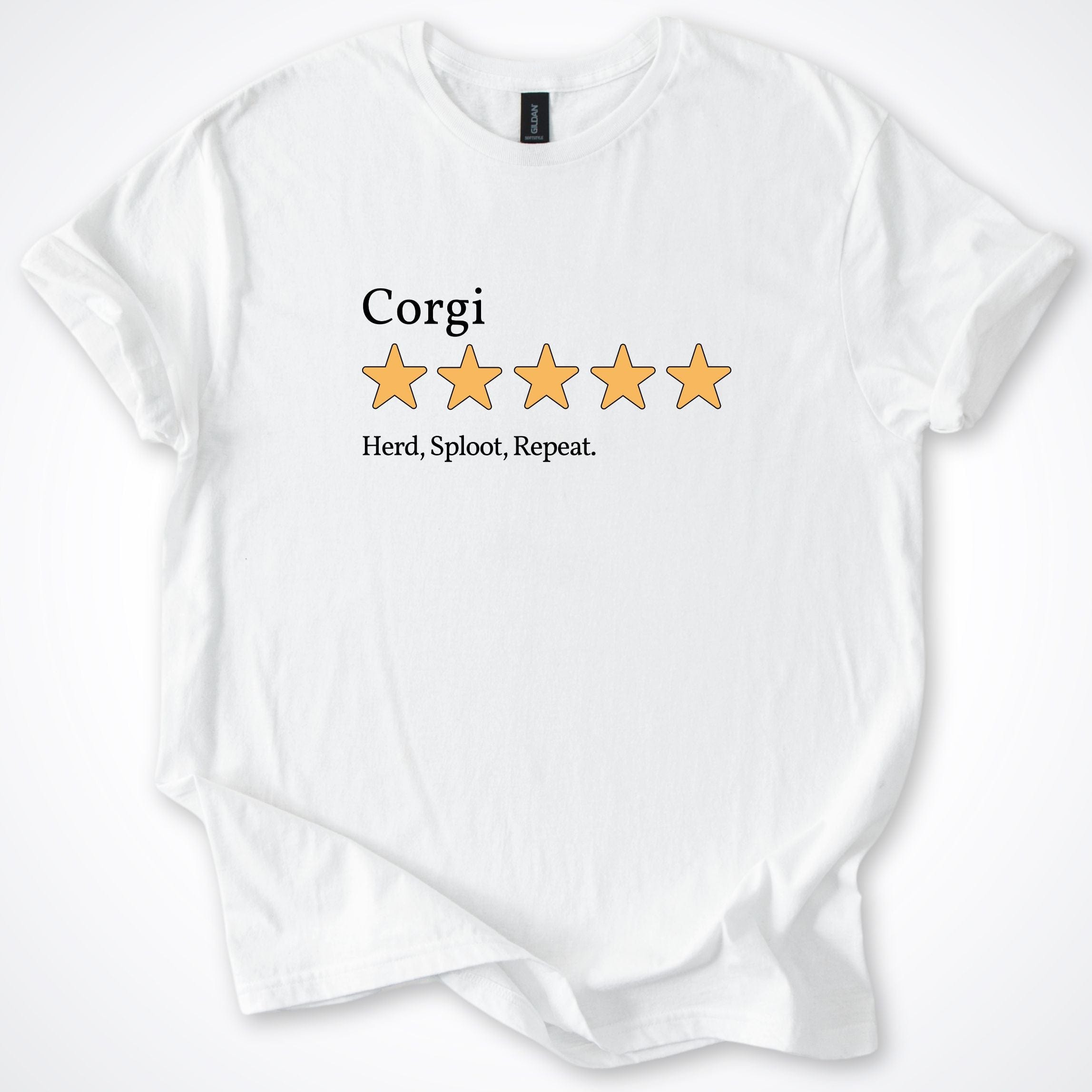 T-Shirt White / S Corgi 2.0 Five Star Review T-Shirt ReallyintoDogs
