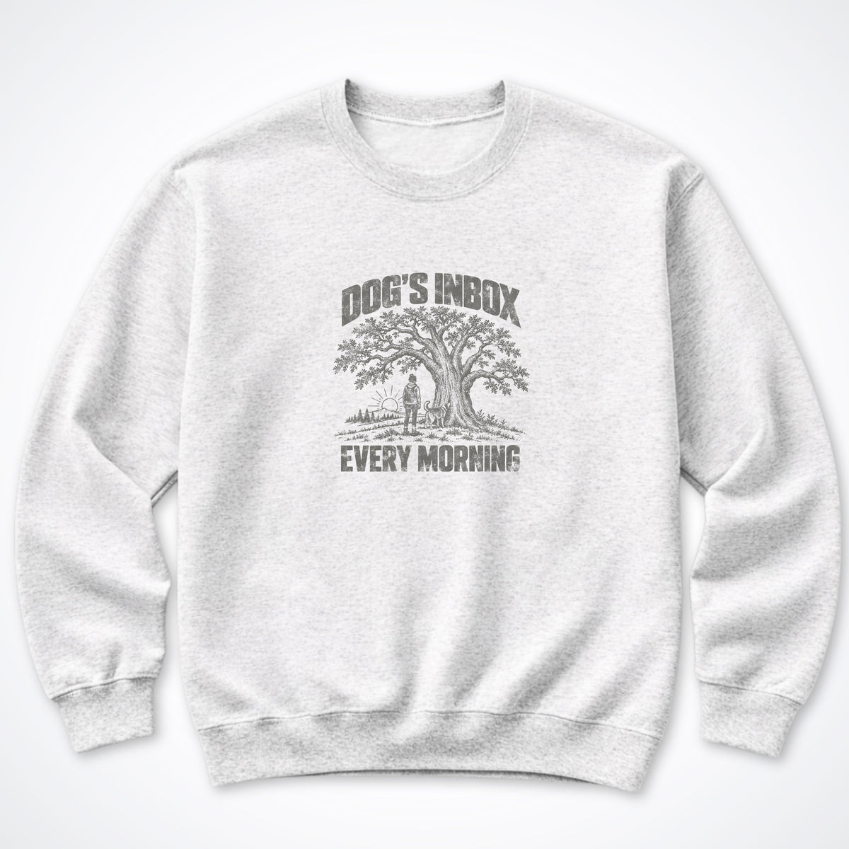 Dog's Inbox. Every Morning. Crewneck Sweatshirt