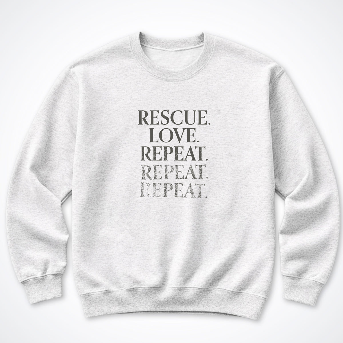 Rescue. Love. Repeat. Until the Ink Runs Out Crewneck Sweatshirt