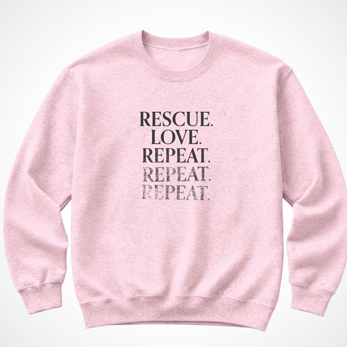 Rescue. Love. Repeat. Until the Ink Runs Out Crewneck Sweatshirt