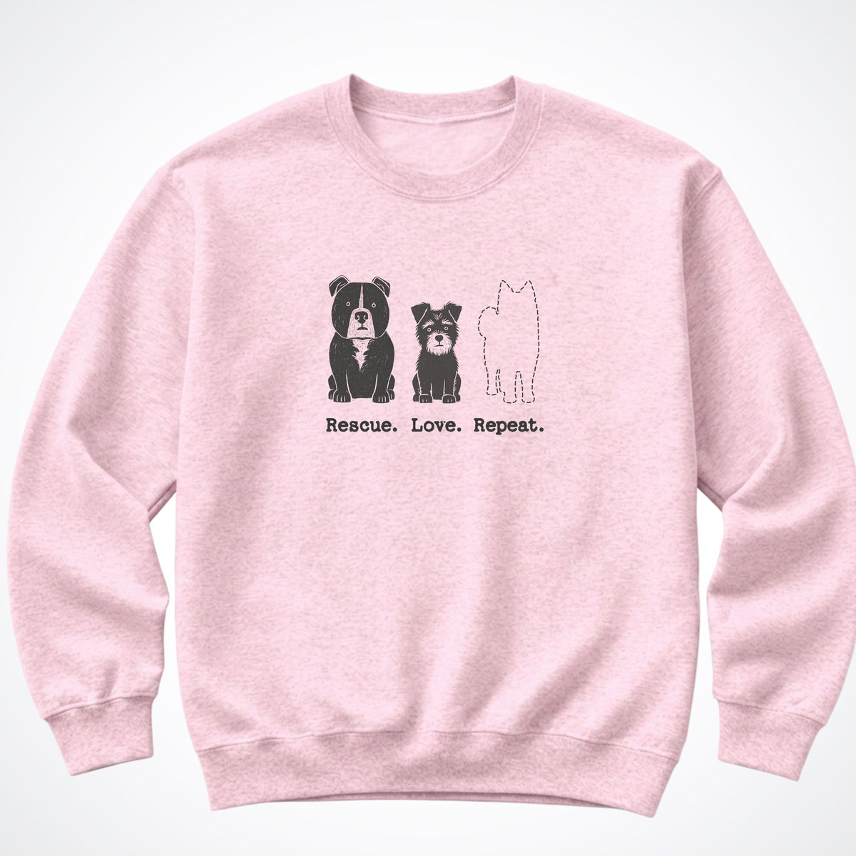 Rescue. Love. Repeat. The Next One Crewneck Sweatshirt