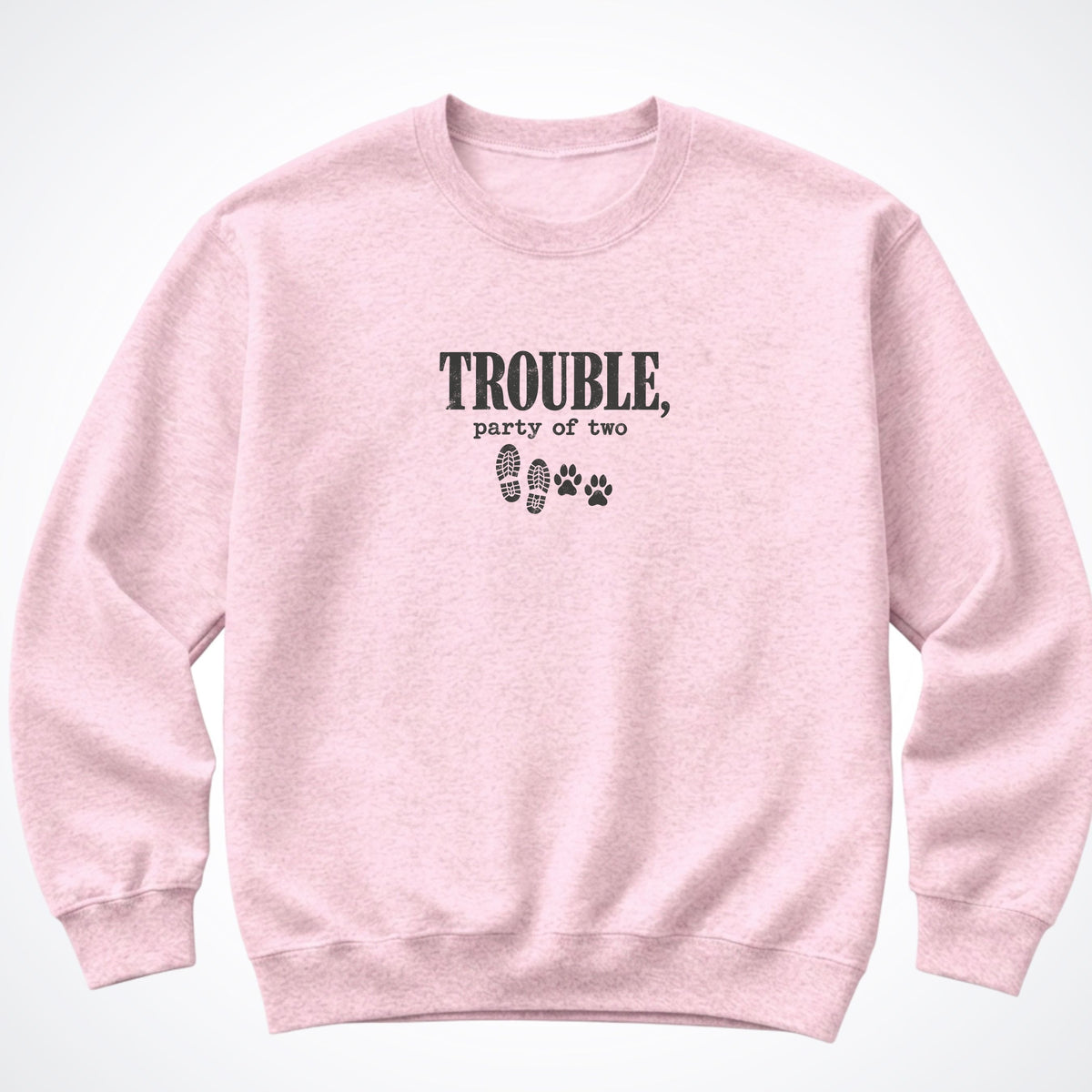 Trouble, Party Of Two Crewneck Sweatshirt
