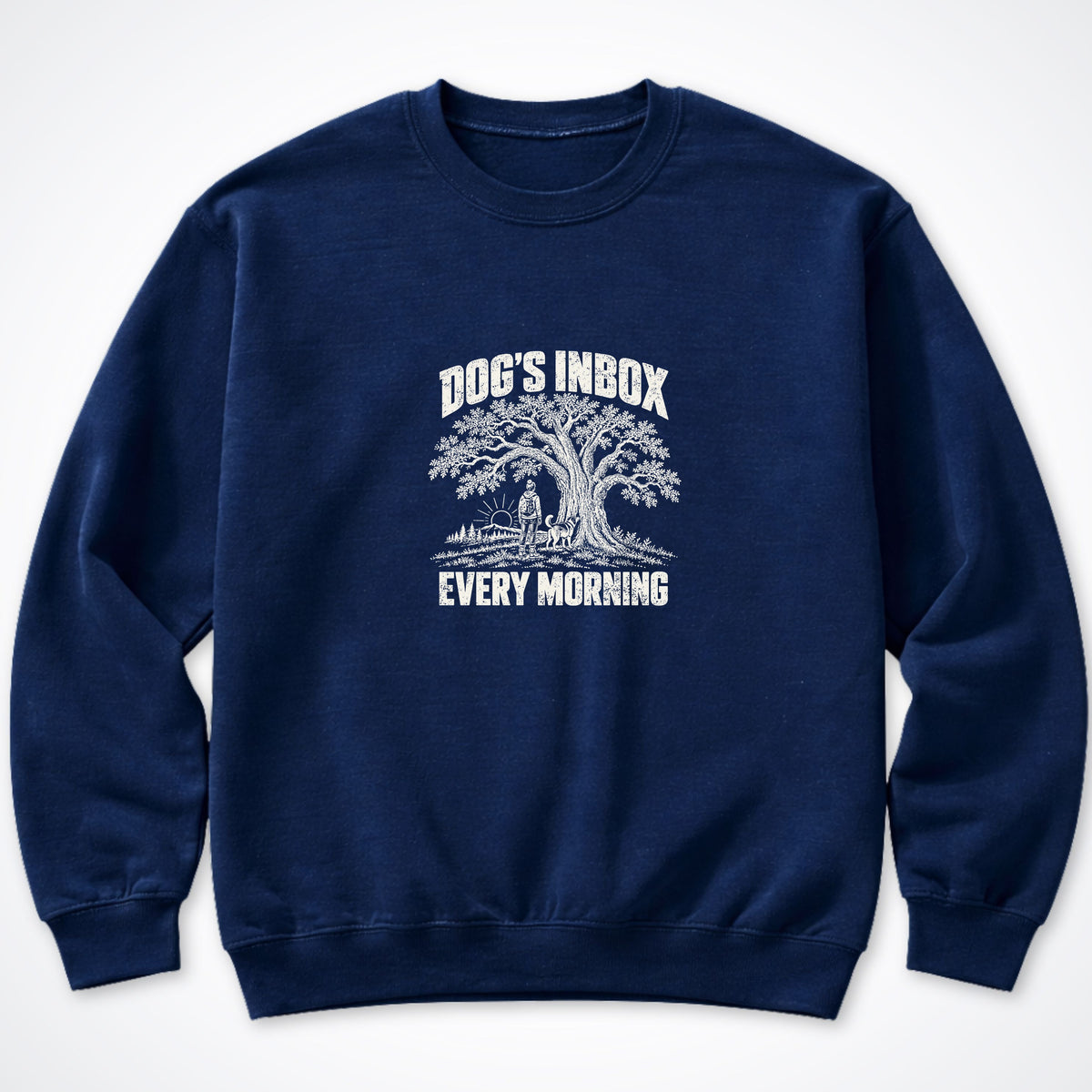 Dog's Inbox. Every Morning. Crewneck Sweatshirt