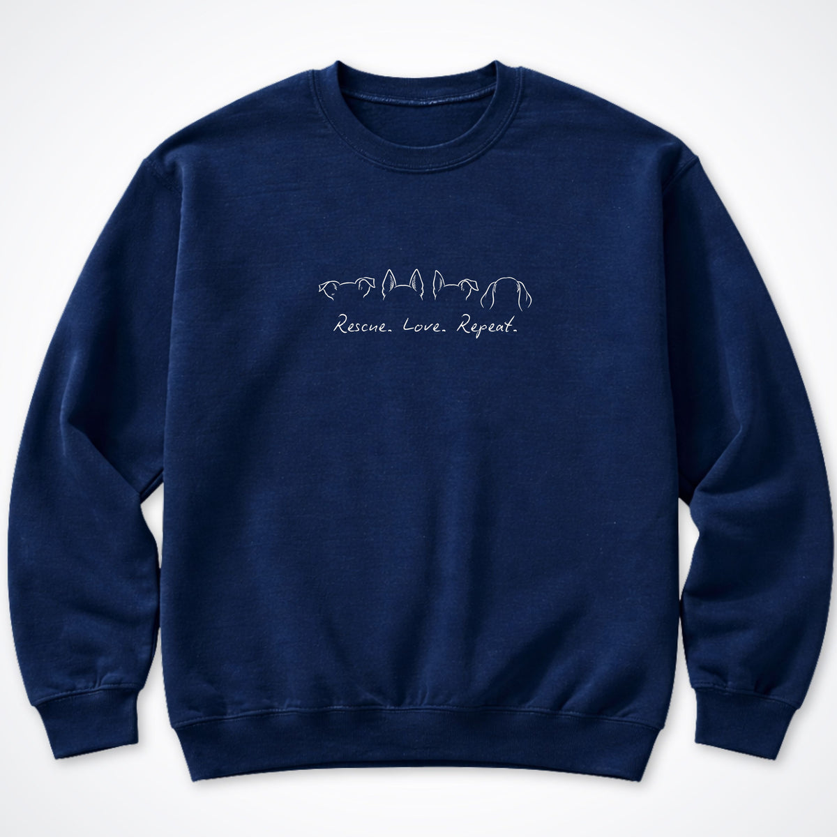 Rescue. Love. Repeat. More Ears Crewneck Sweatshirt