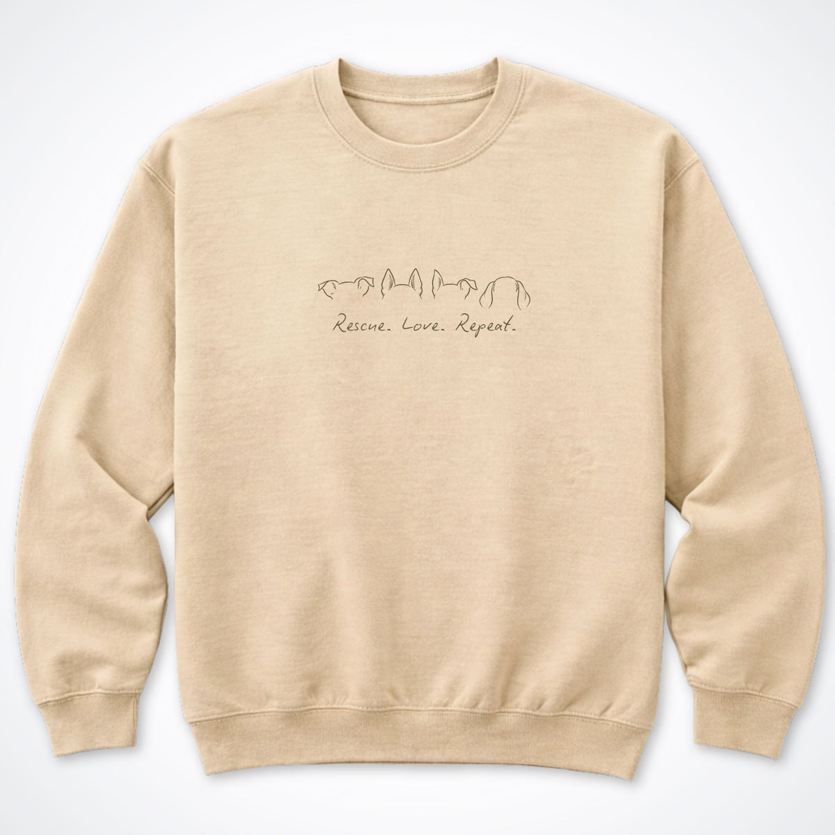 Rescue. Love. Repeat. More Ears Crewneck Sweatshirt