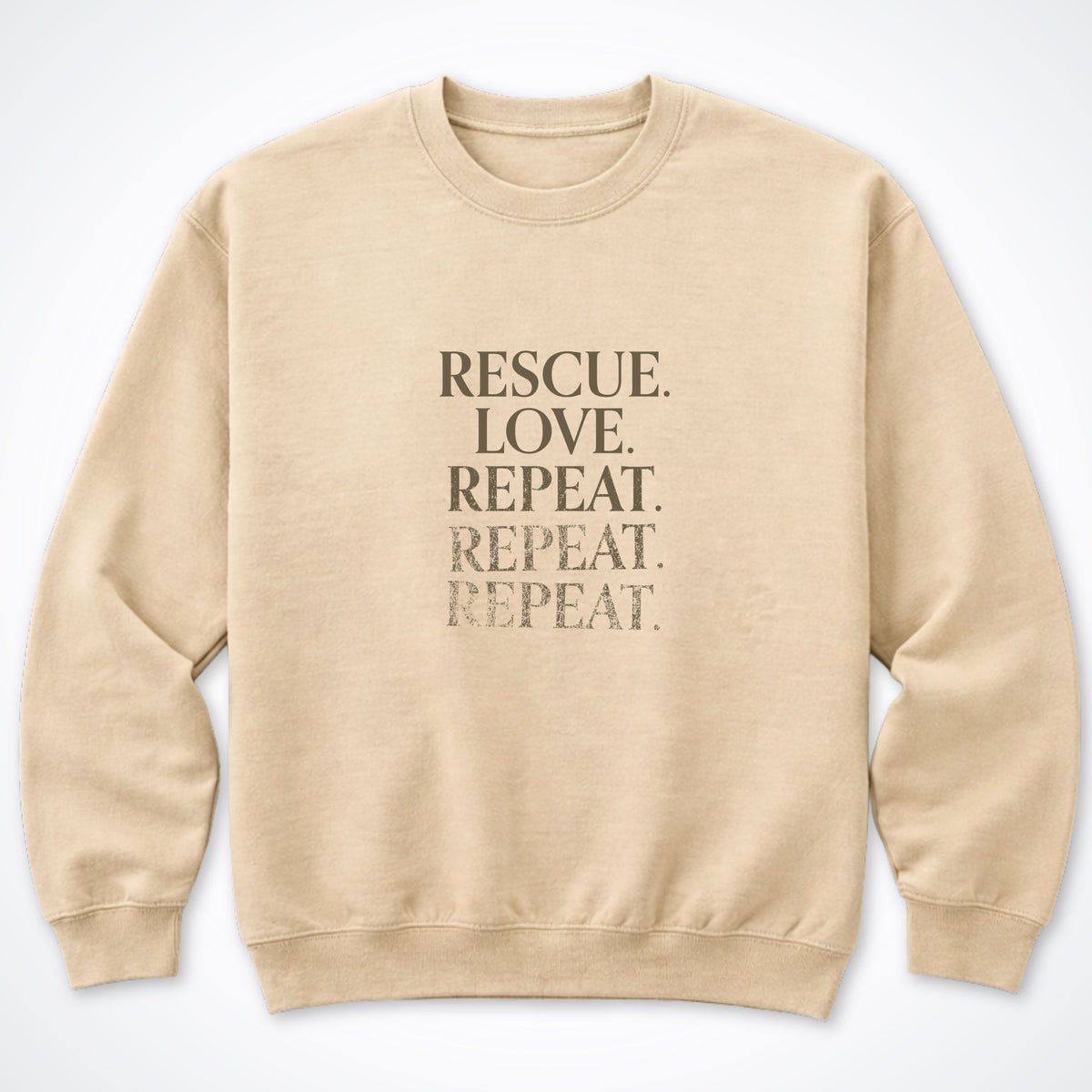 Rescue. Love. Repeat. Until the Ink Runs Out Crewneck Sweatshirt