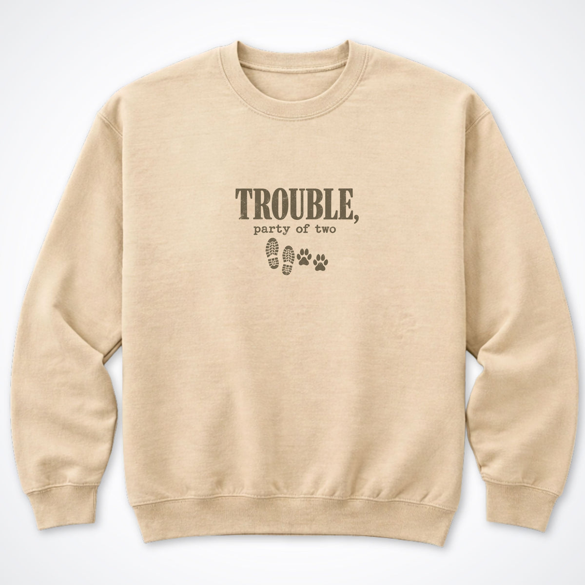 Trouble, Party Of Two Crewneck Sweatshirt