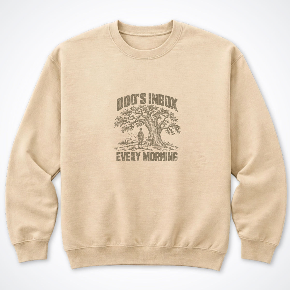 Dog's Inbox. Every Morning. Crewneck Sweatshirt