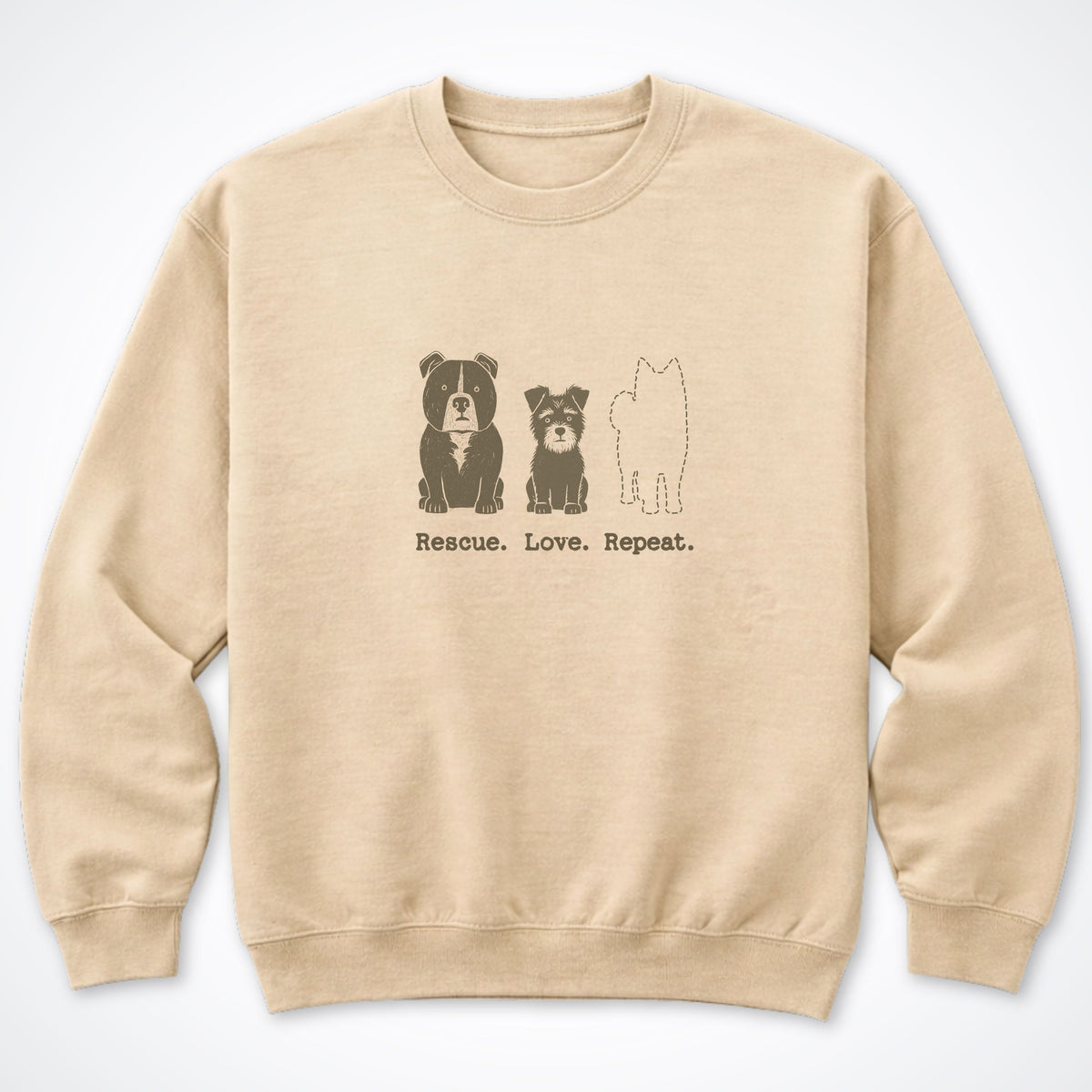 Rescue. Love. Repeat. The Next One Crewneck Sweatshirt