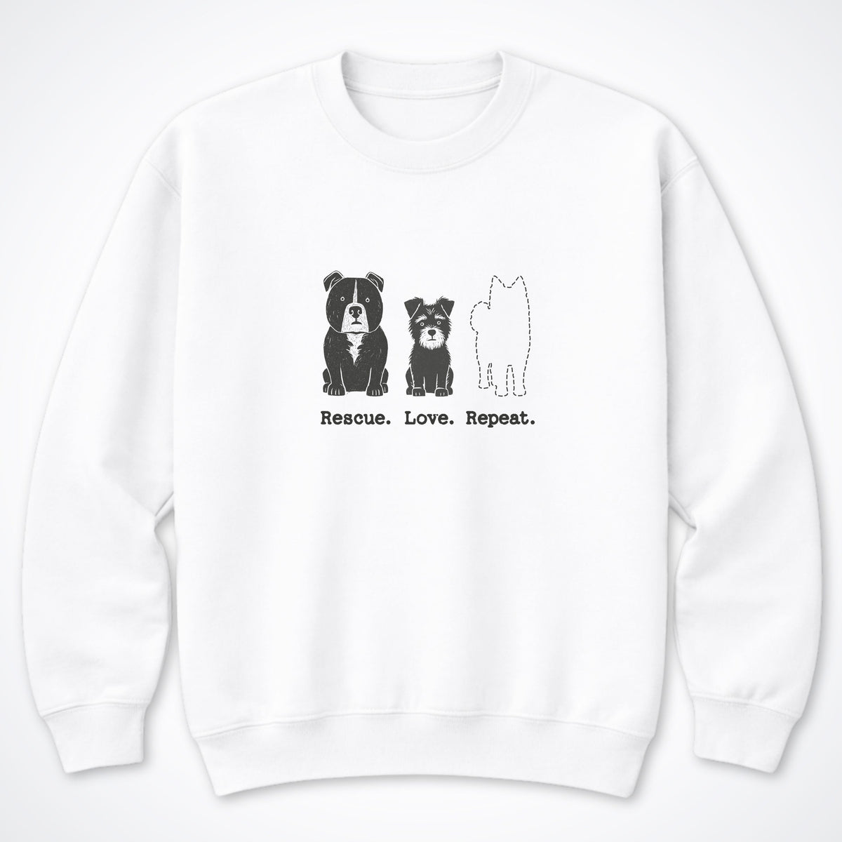 Rescue. Love. Repeat. The Next One Crewneck Sweatshirt