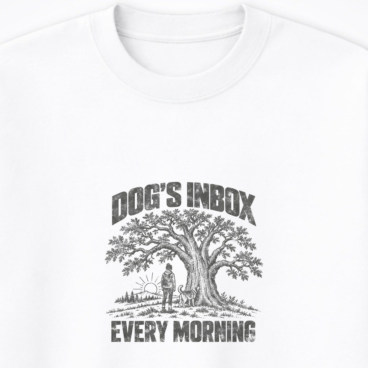 Dog's Inbox. Every Morning. Crewneck Sweatshirt