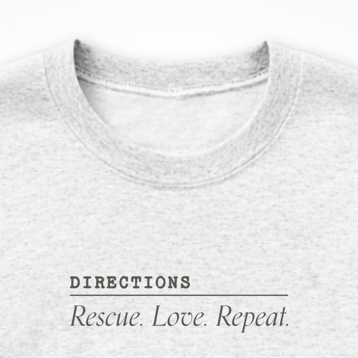 Rescue. Love. Repeat. Directions Crewneck Sweatshirt