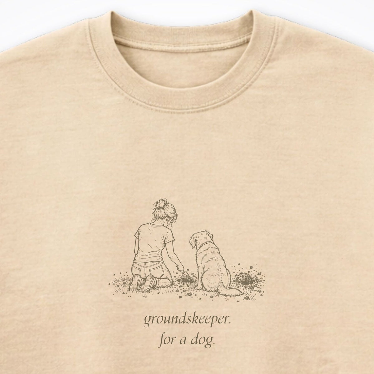 Groundskeeper. For A Dog. Sketch Crewneck Sweatshirt