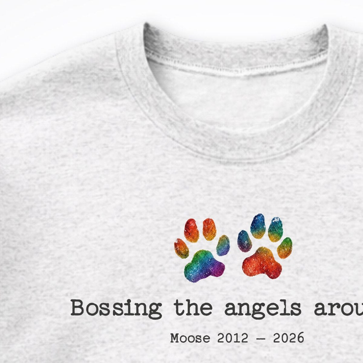 Bossing The Angels Around - Personalized Memorial Crewneck Sweatshirt