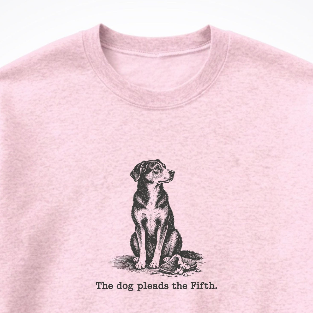 The Dog Pleads The Fifth. Portrait Crewneck Sweatshirt