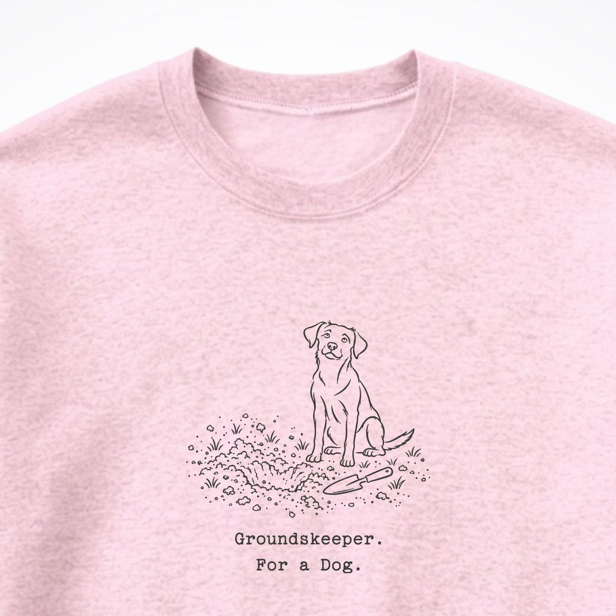 Groundskeeper. For A Dog. Line Crewneck Sweatshirt