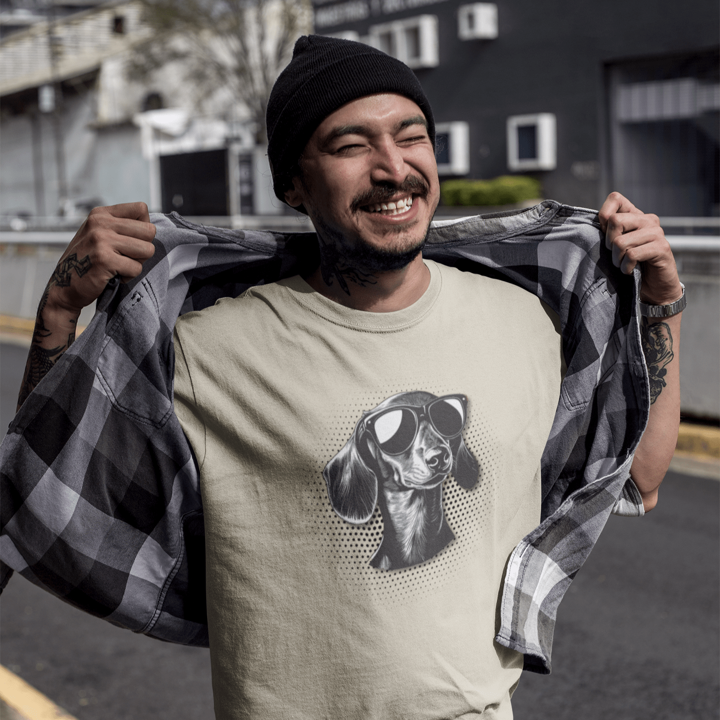 T-Shirt Dachshund Cool Dog with Sunglasses T-Shirt ReallyintoDogs
