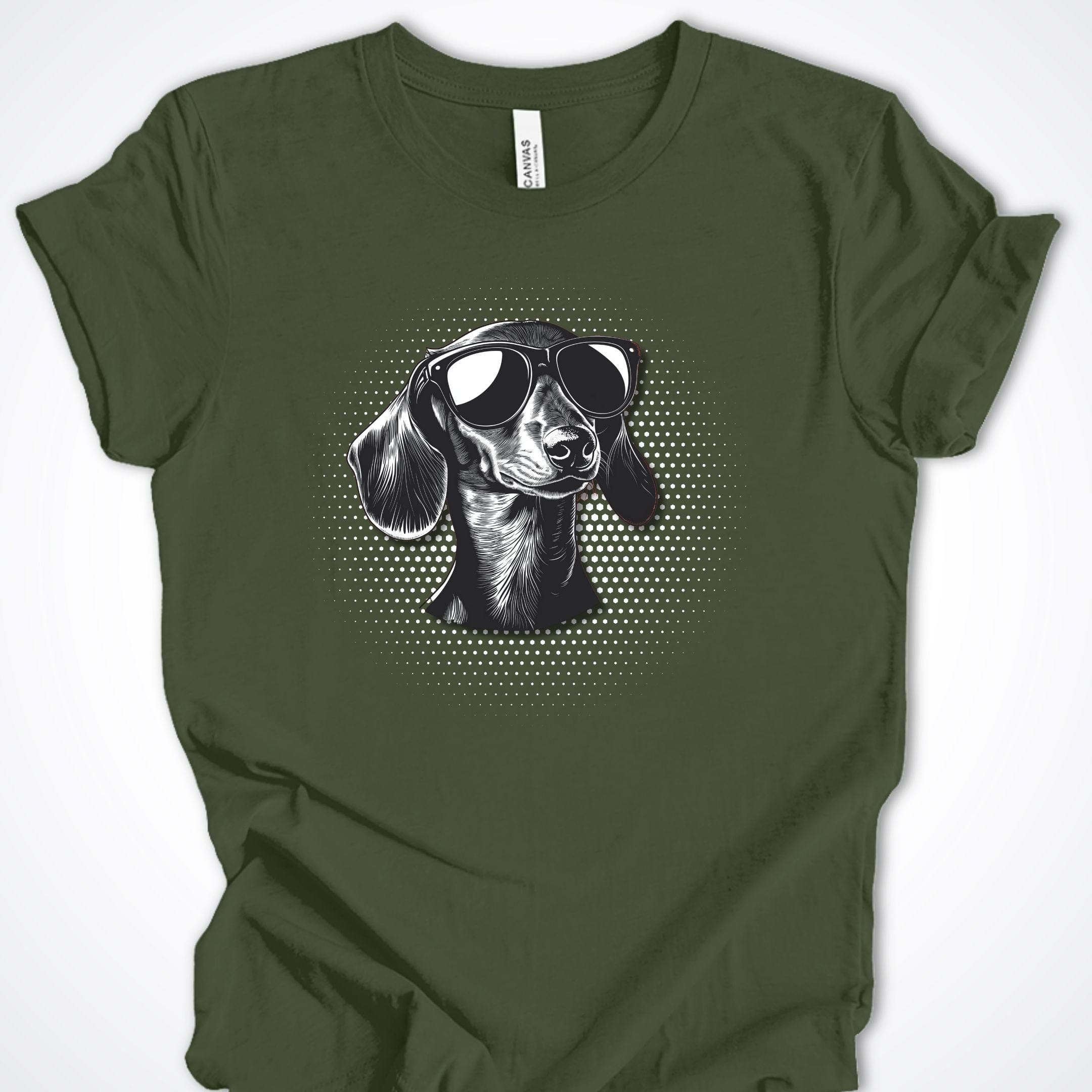 T-Shirt Military Green / S Dachshund Top Dog Premium Unisex T-Shirt ReallyintoDogs