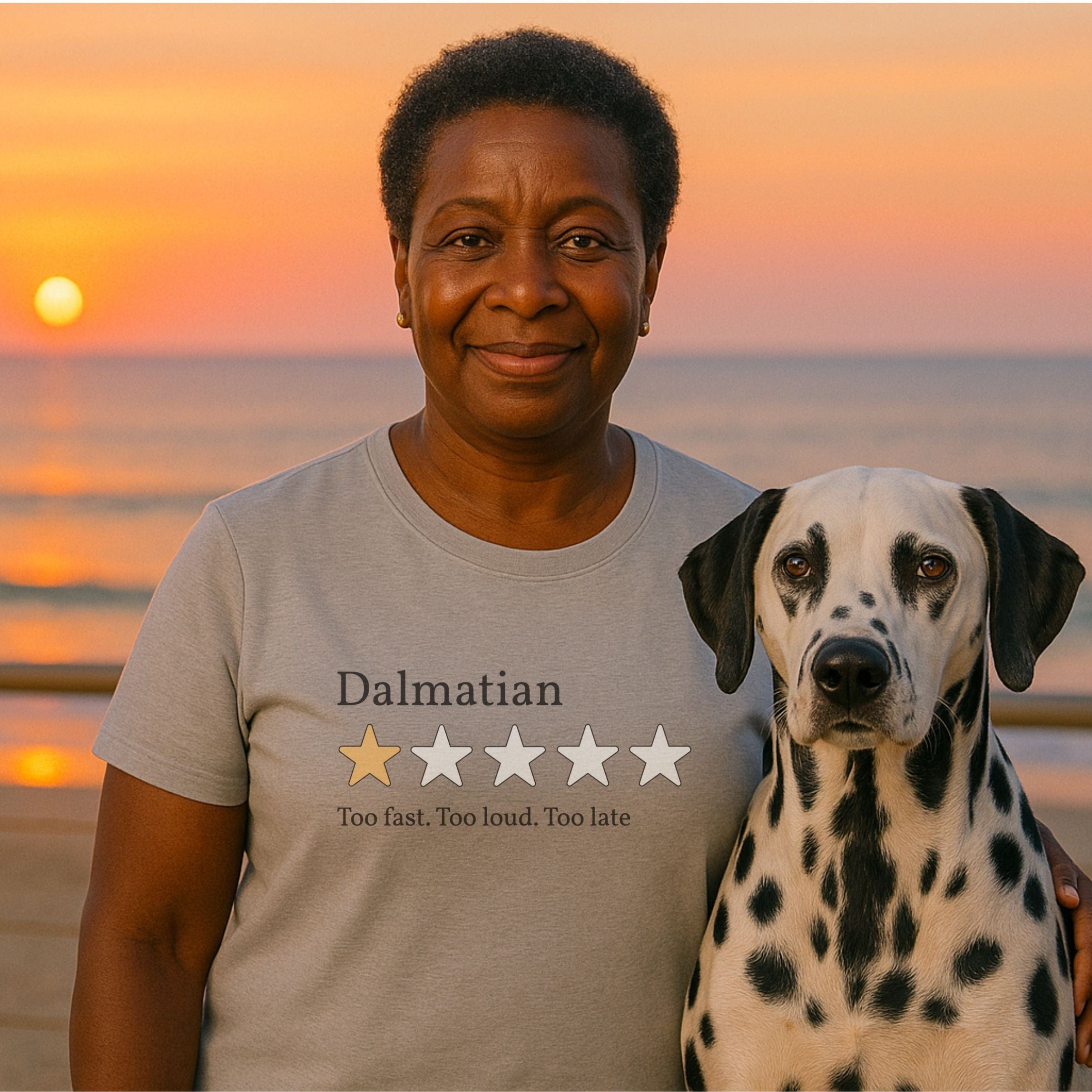 T-Shirt Dalmatian One Star Review T-Shirt ReallyintoDogs