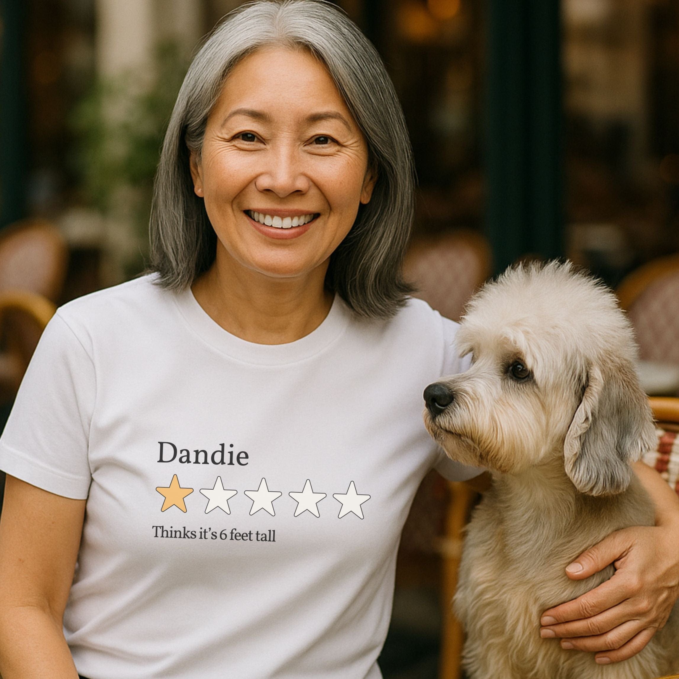 T-Shirt Dandie One Star Review T-Shirt ReallyintoDogs