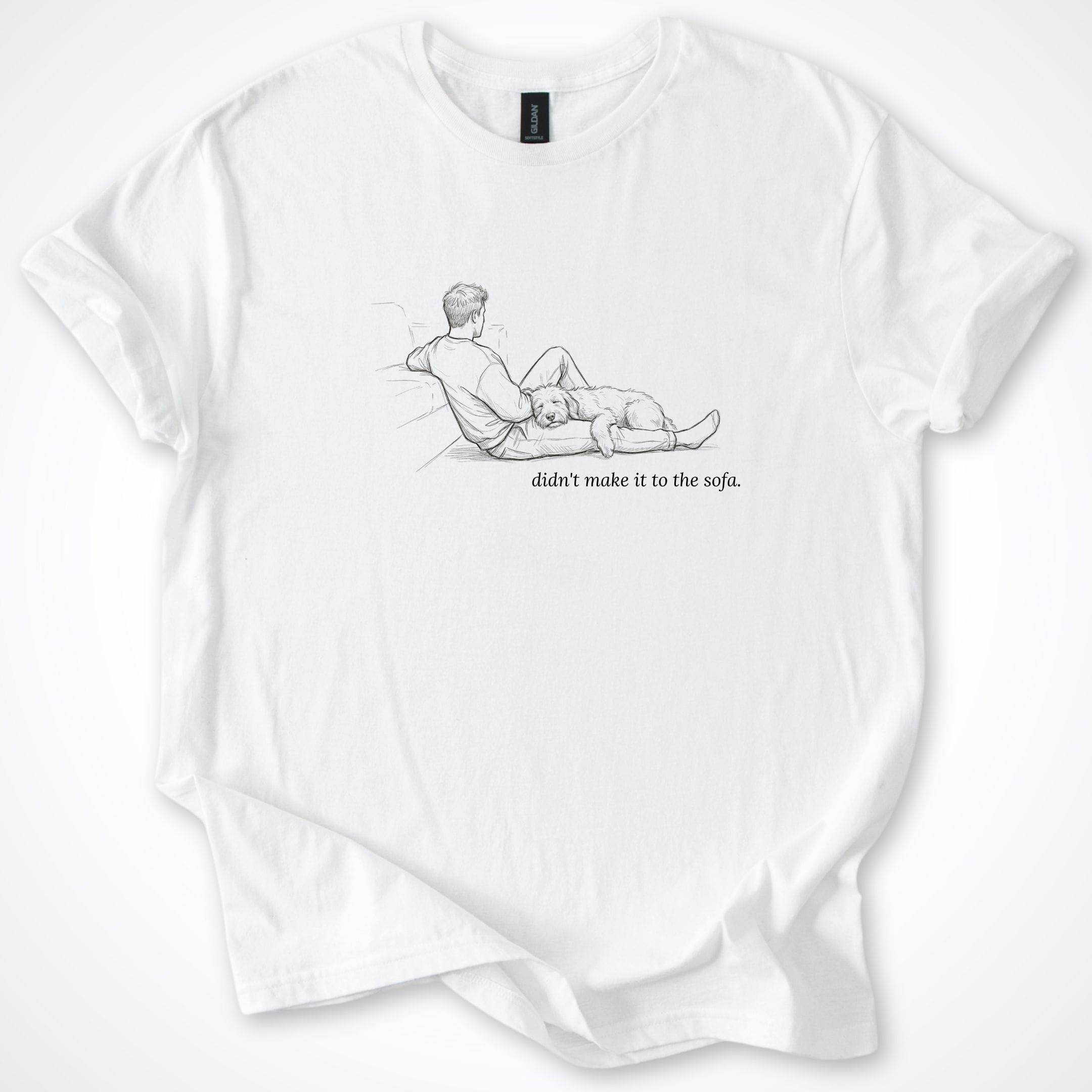 T-Shirt White / S Didn't Make It To The Sofa Man & Dog T-Shirt ReallyintoDogs