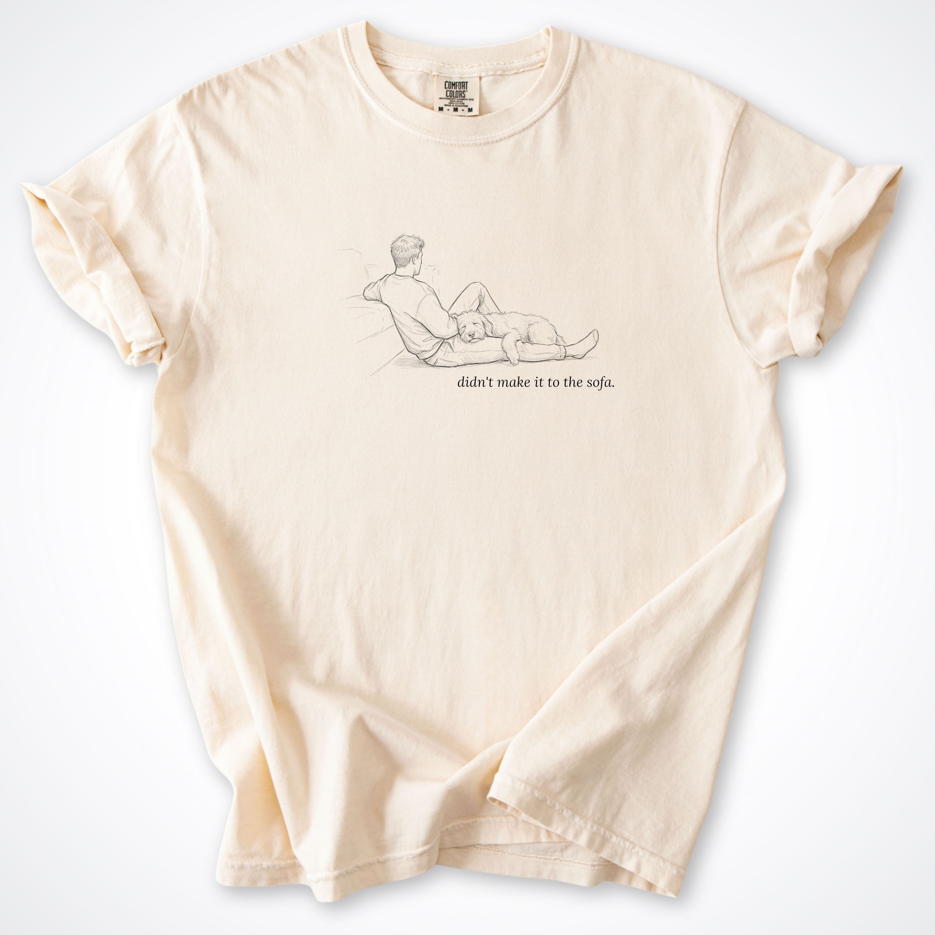 Didn't Make It To The Sofa Man & Dog Premium T-Shirt - Ivory