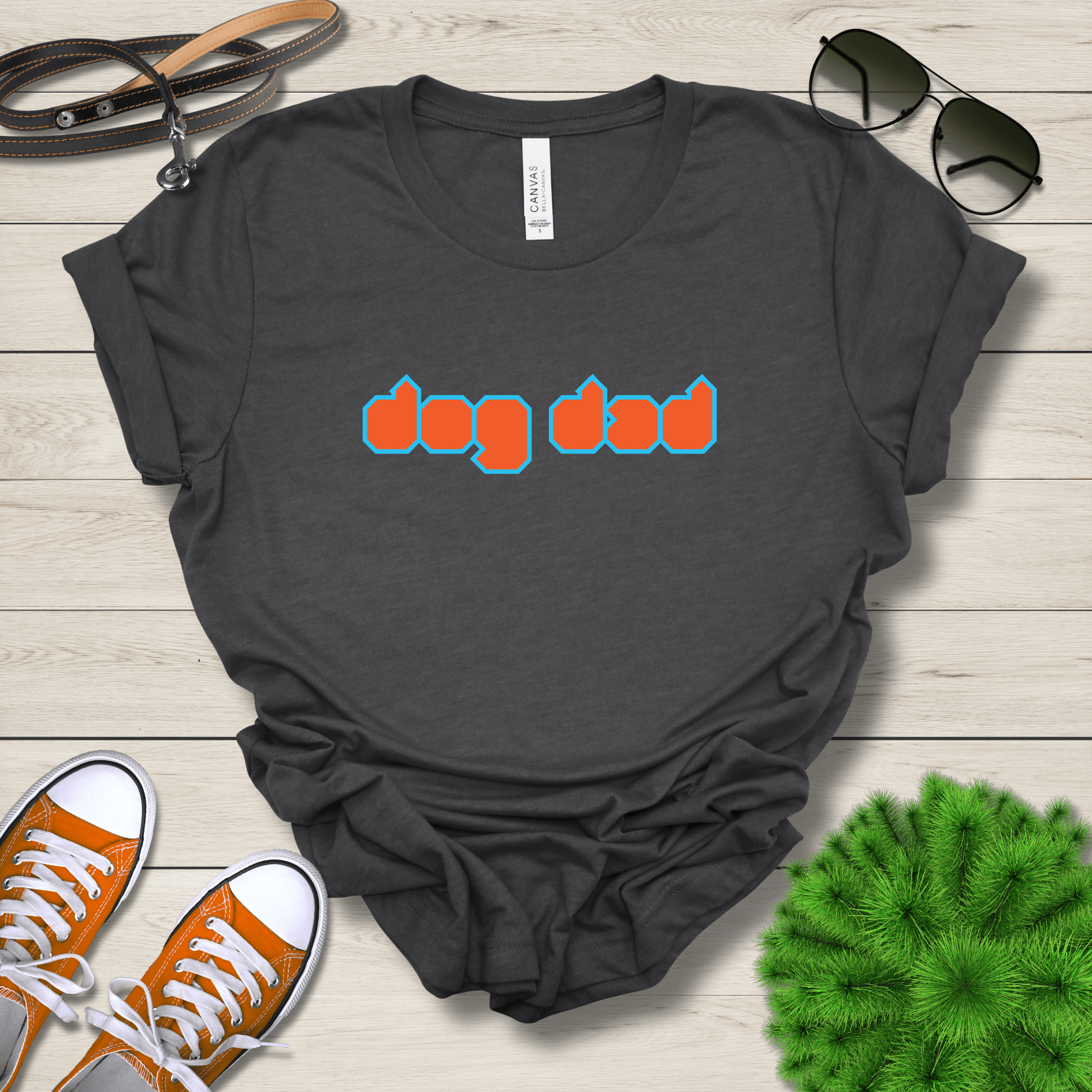 T-Shirt Dark Grey Heather / S Dog Dad Cubed Premium Unisex T-Shirt --reallyintothat