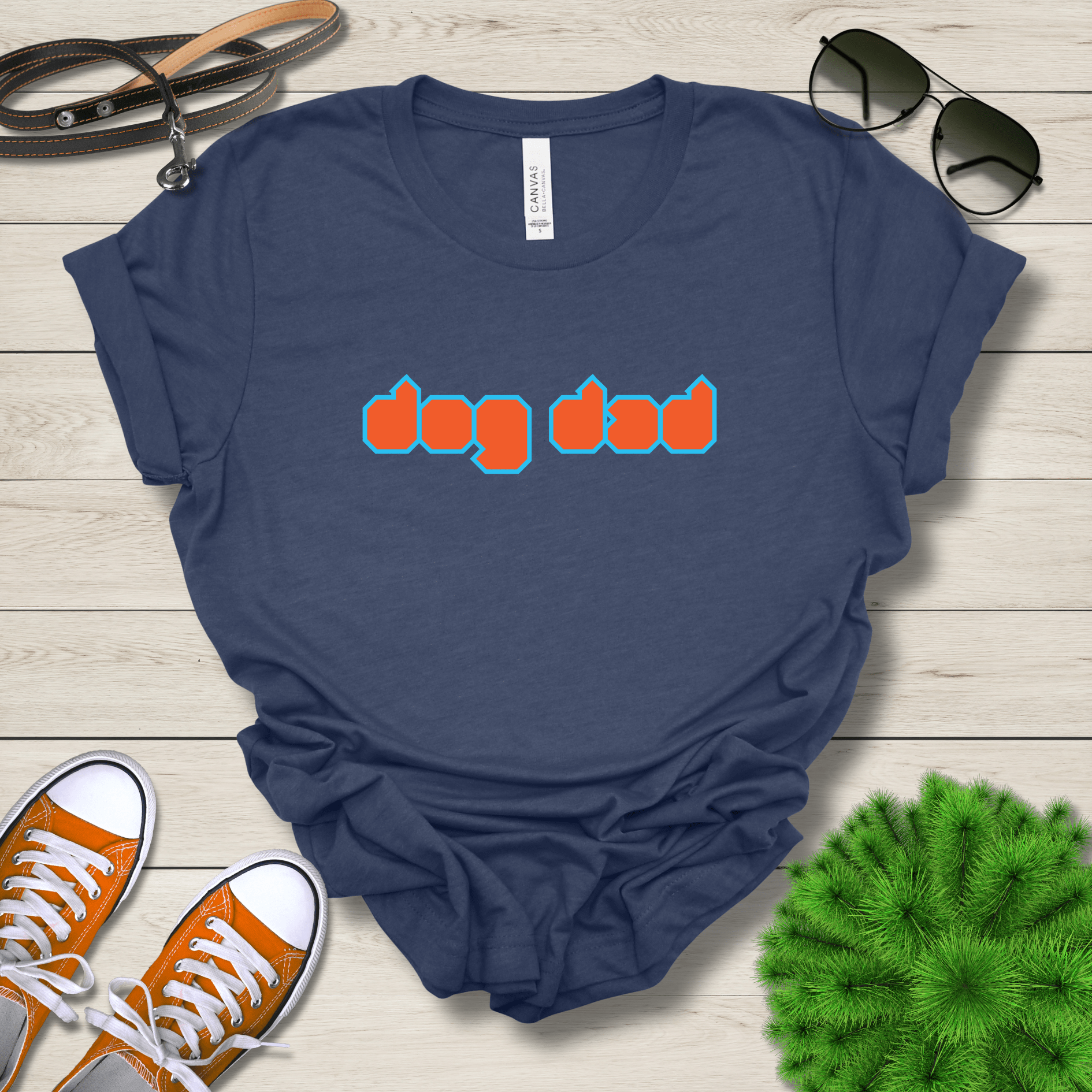 T-Shirt Heather Navy / S Dog Dad Cubed Premium Unisex T-Shirt --reallyintothat